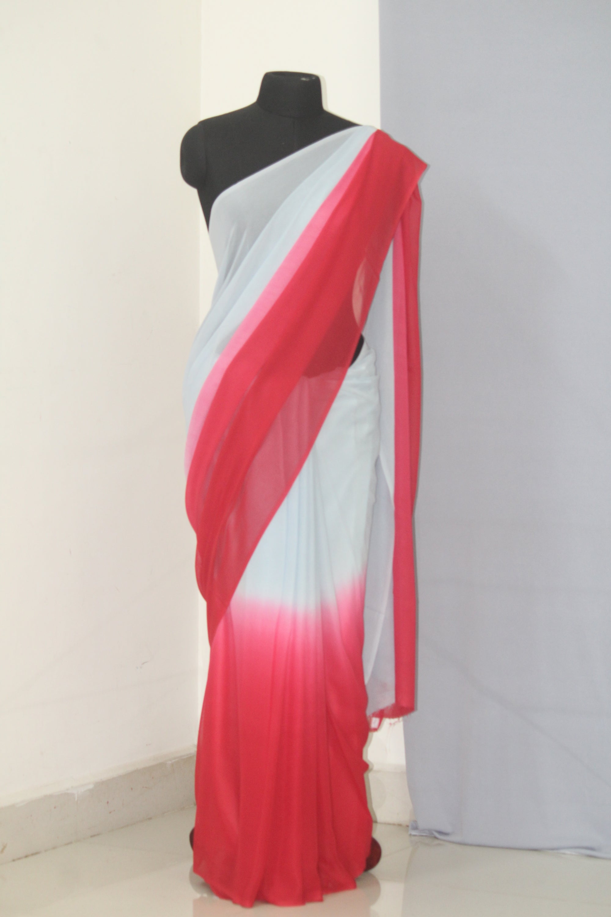 Shaded georgette saree