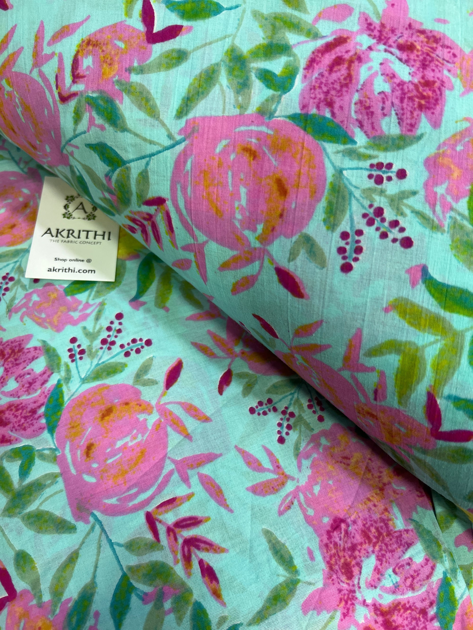 Printed pure cotton fabric