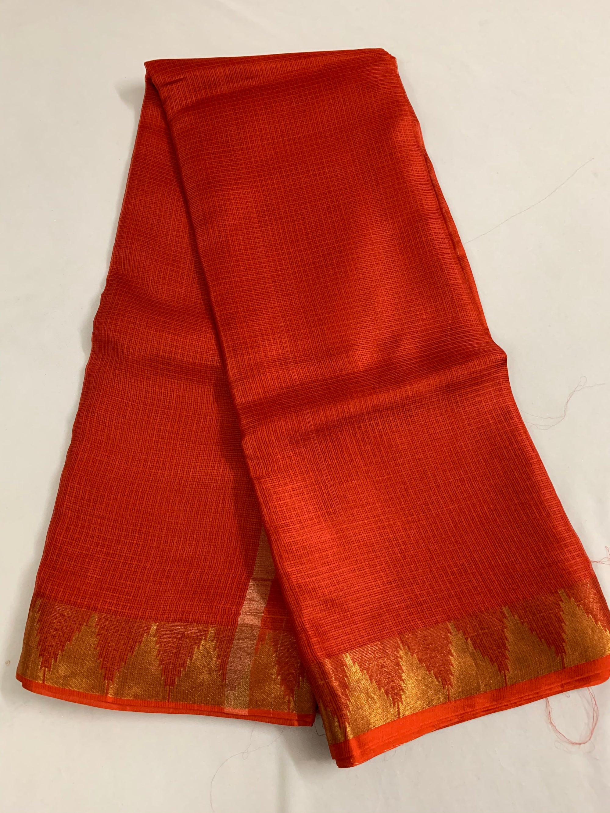 Pure kota silk saree with temple border