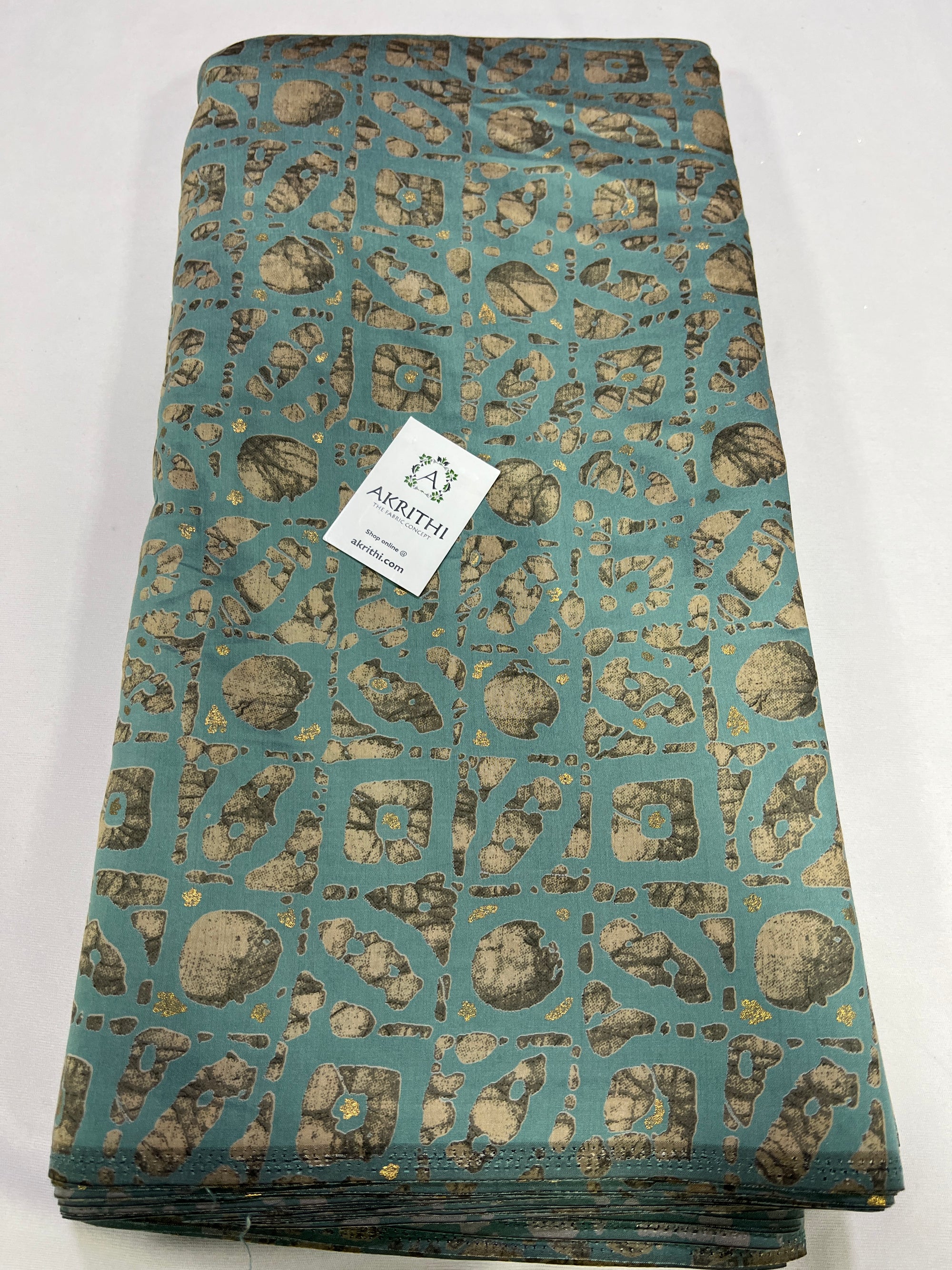 Digital printed silk fabric