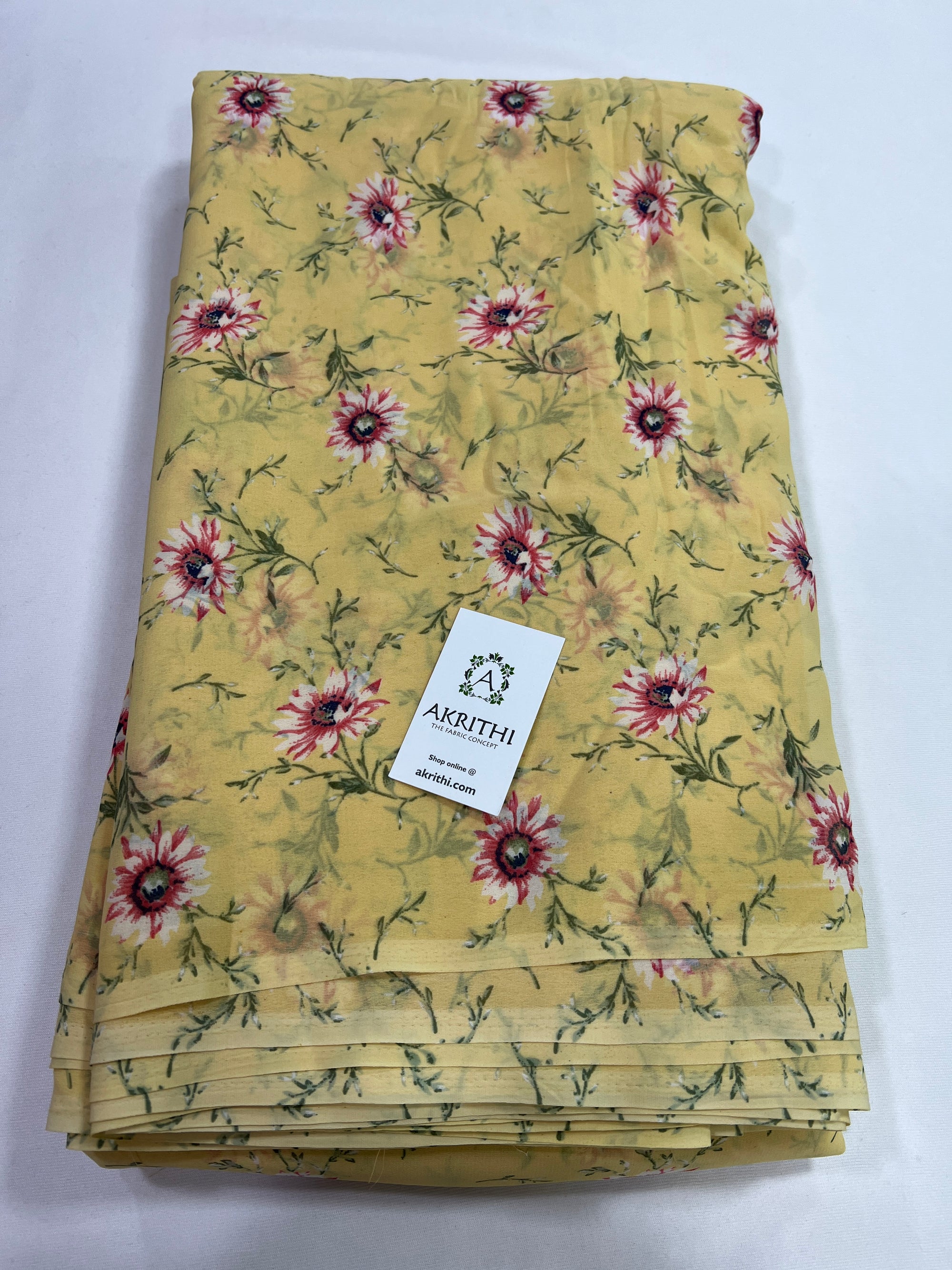 Floral printed georgette fabric 56 inches width