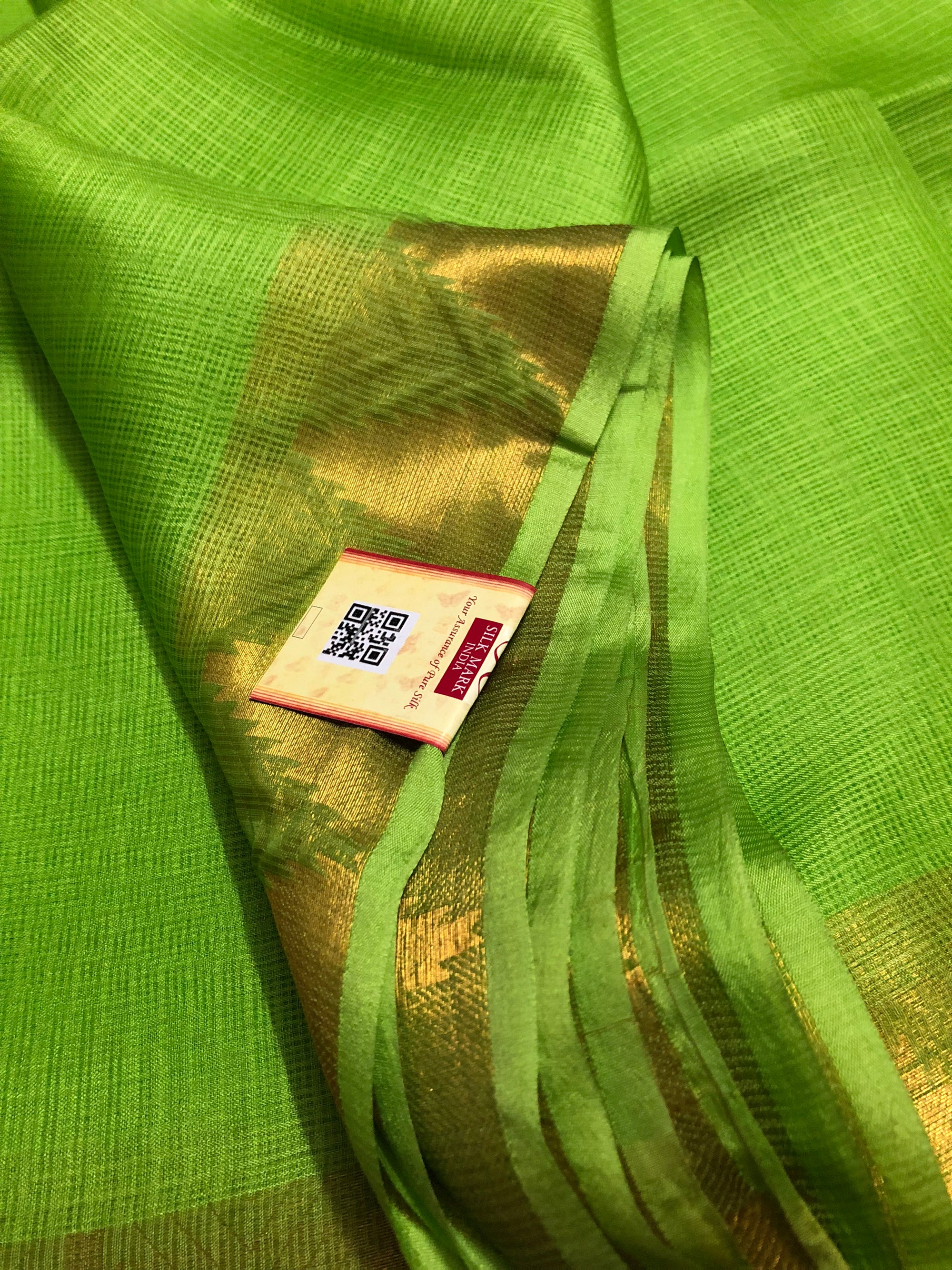 Pure kota silk saree with temple border