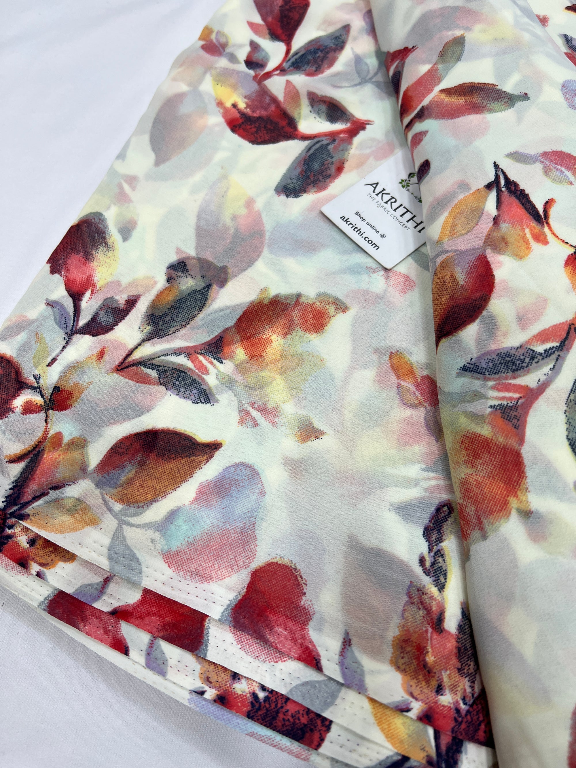 Floral printed georgette fabric