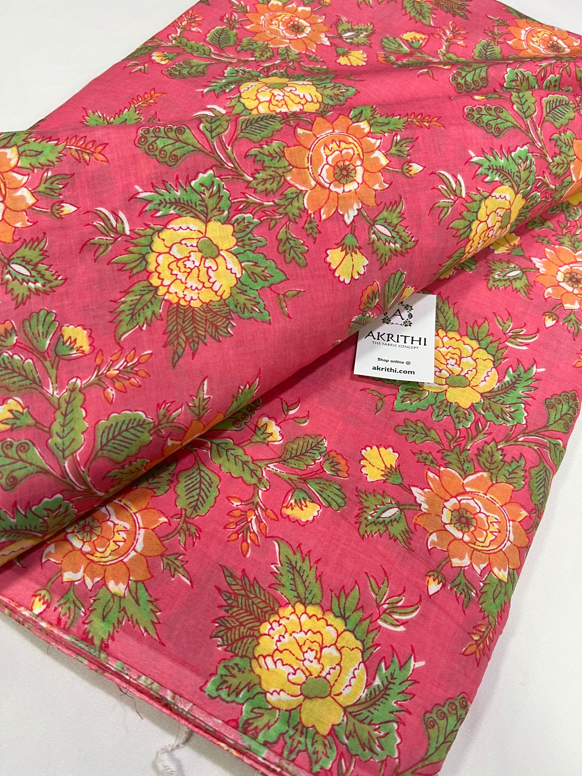 Printed pure cotton fabric