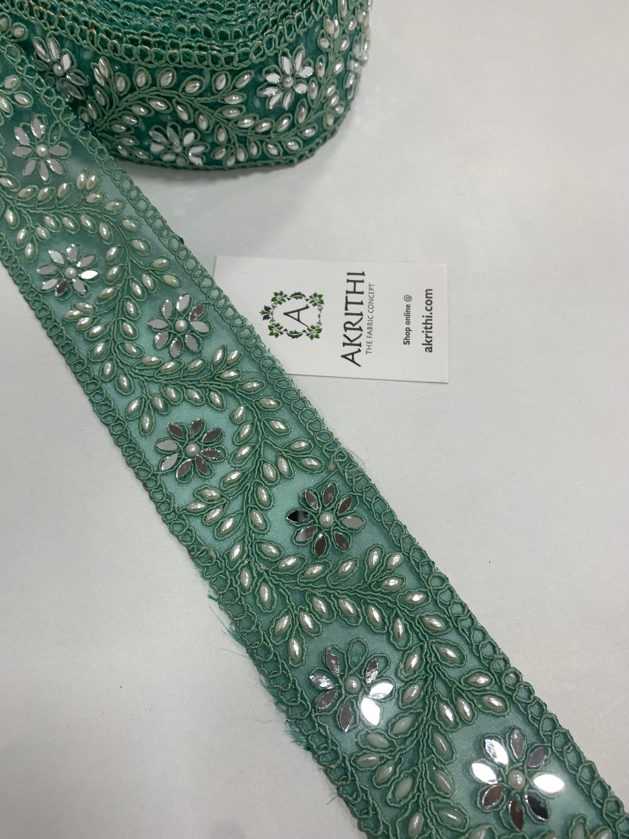 Embroidered lace 9 metres roll