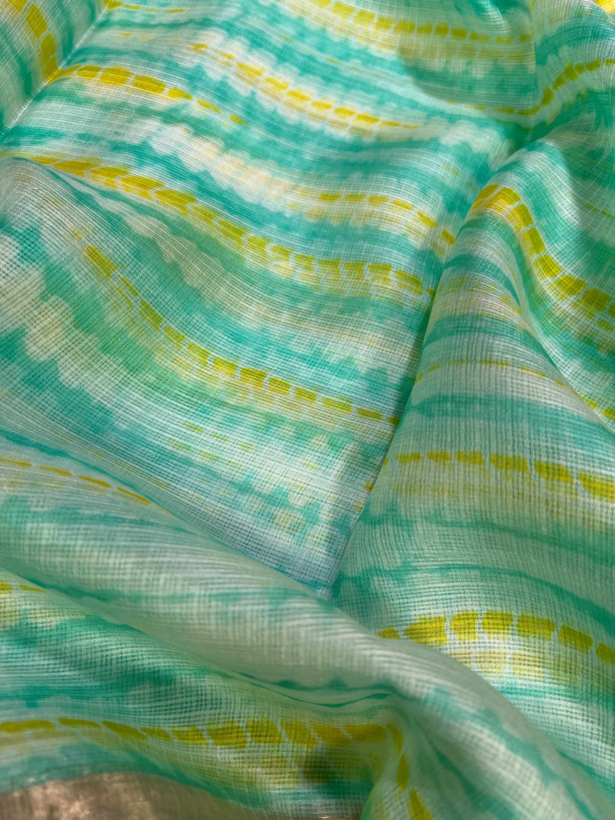 Tie and dye pure kota silk saree