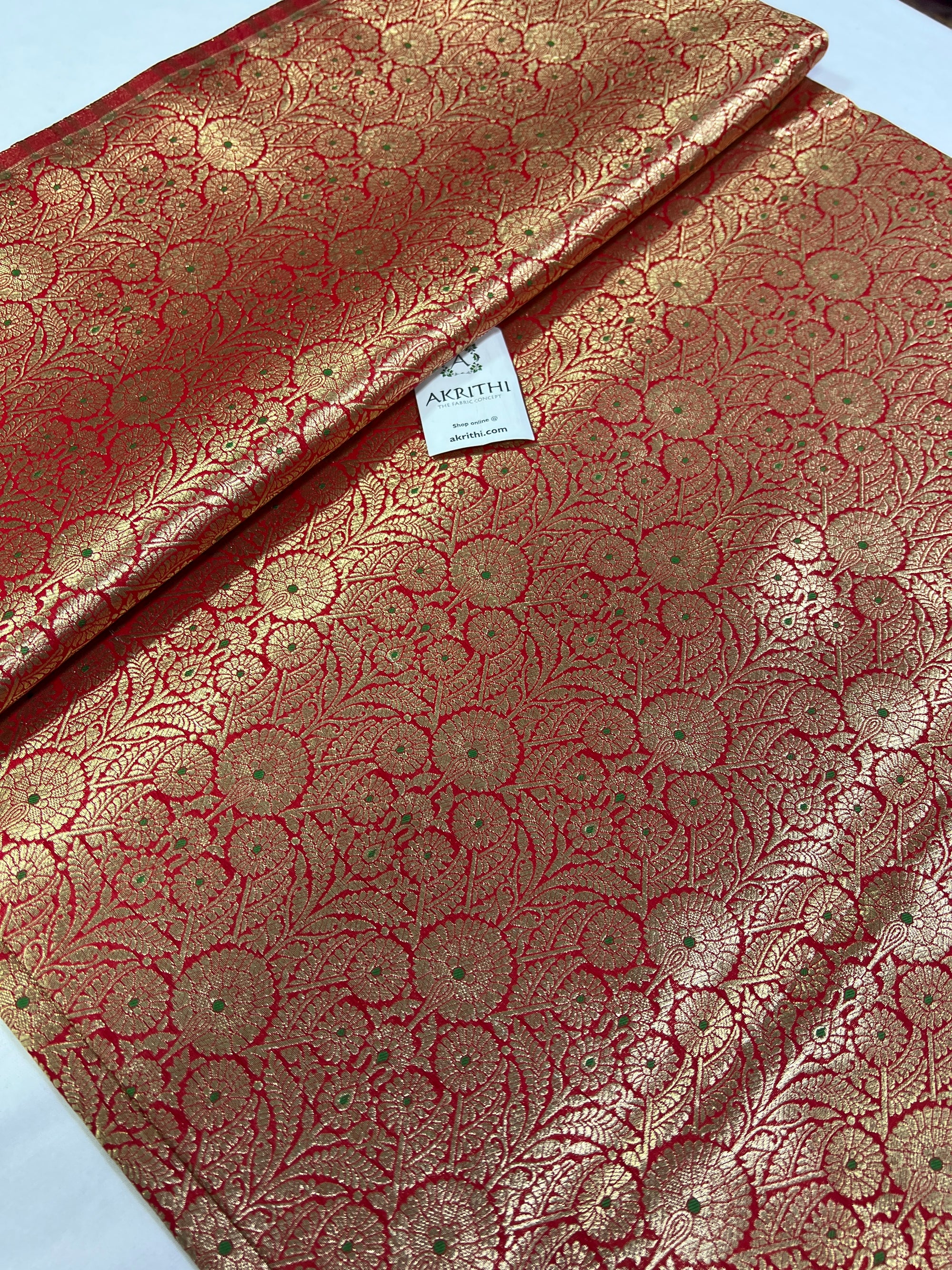 Handloom Banarasi brocade fabric