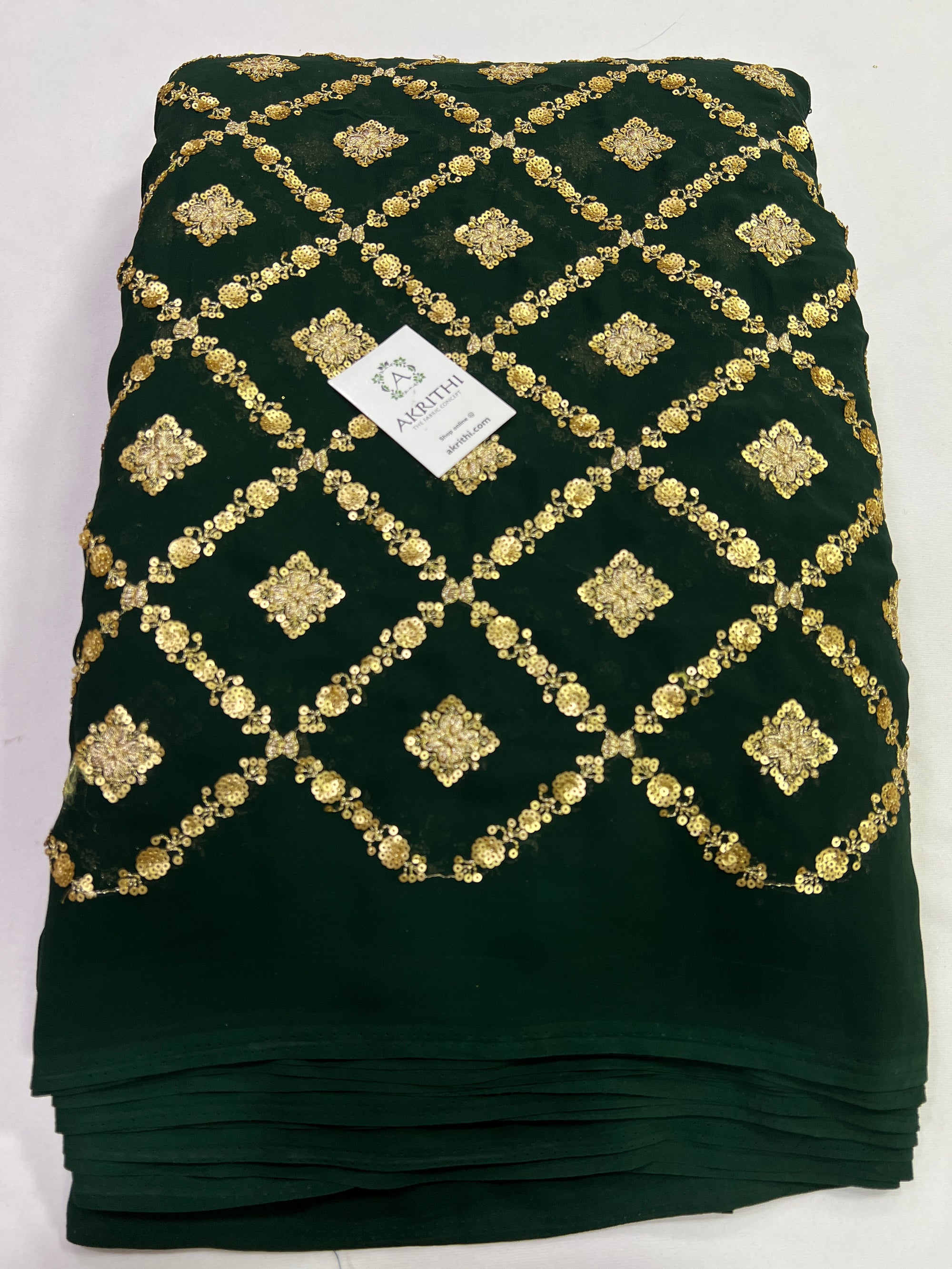Embroidery on georgette fabric