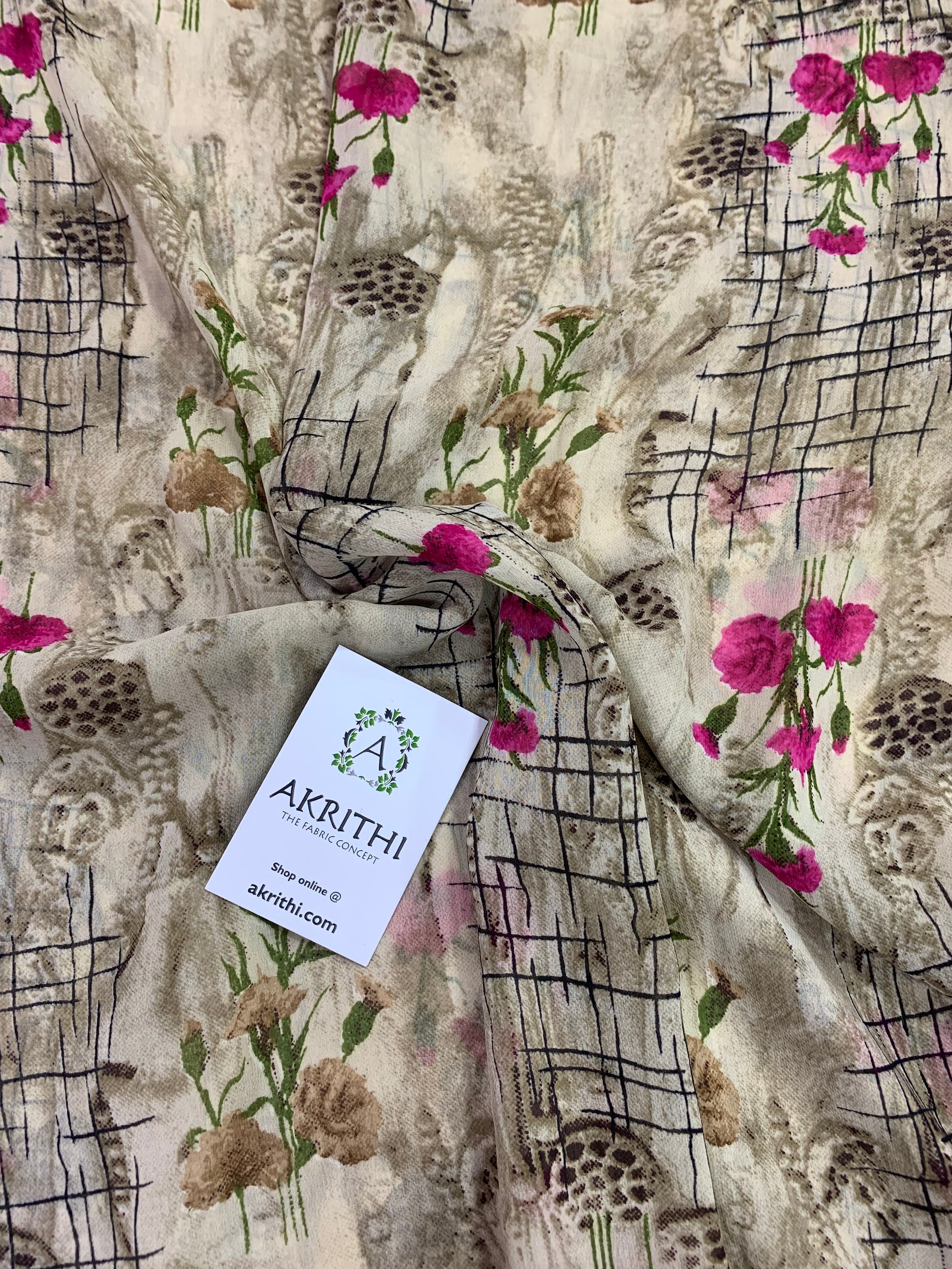 Printed georgette fabric