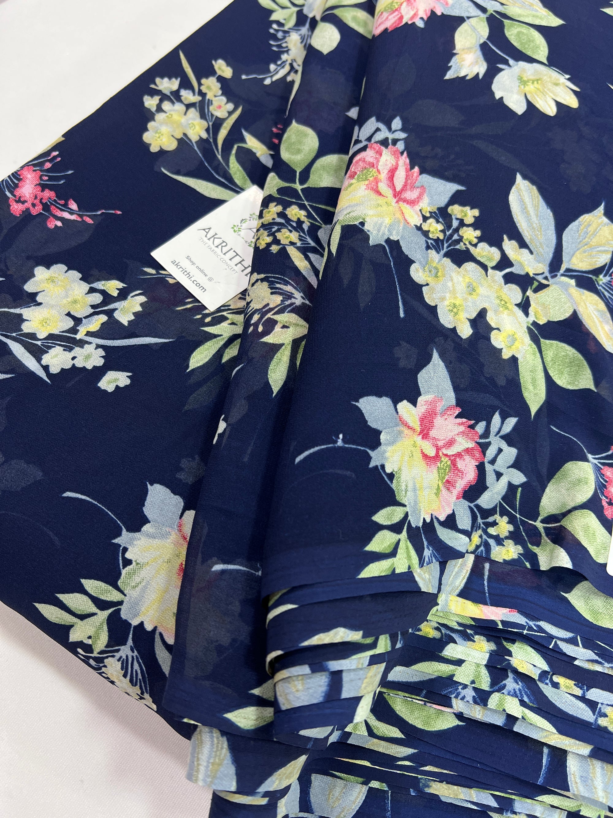 Floral printed georgette fabric 56 inches width