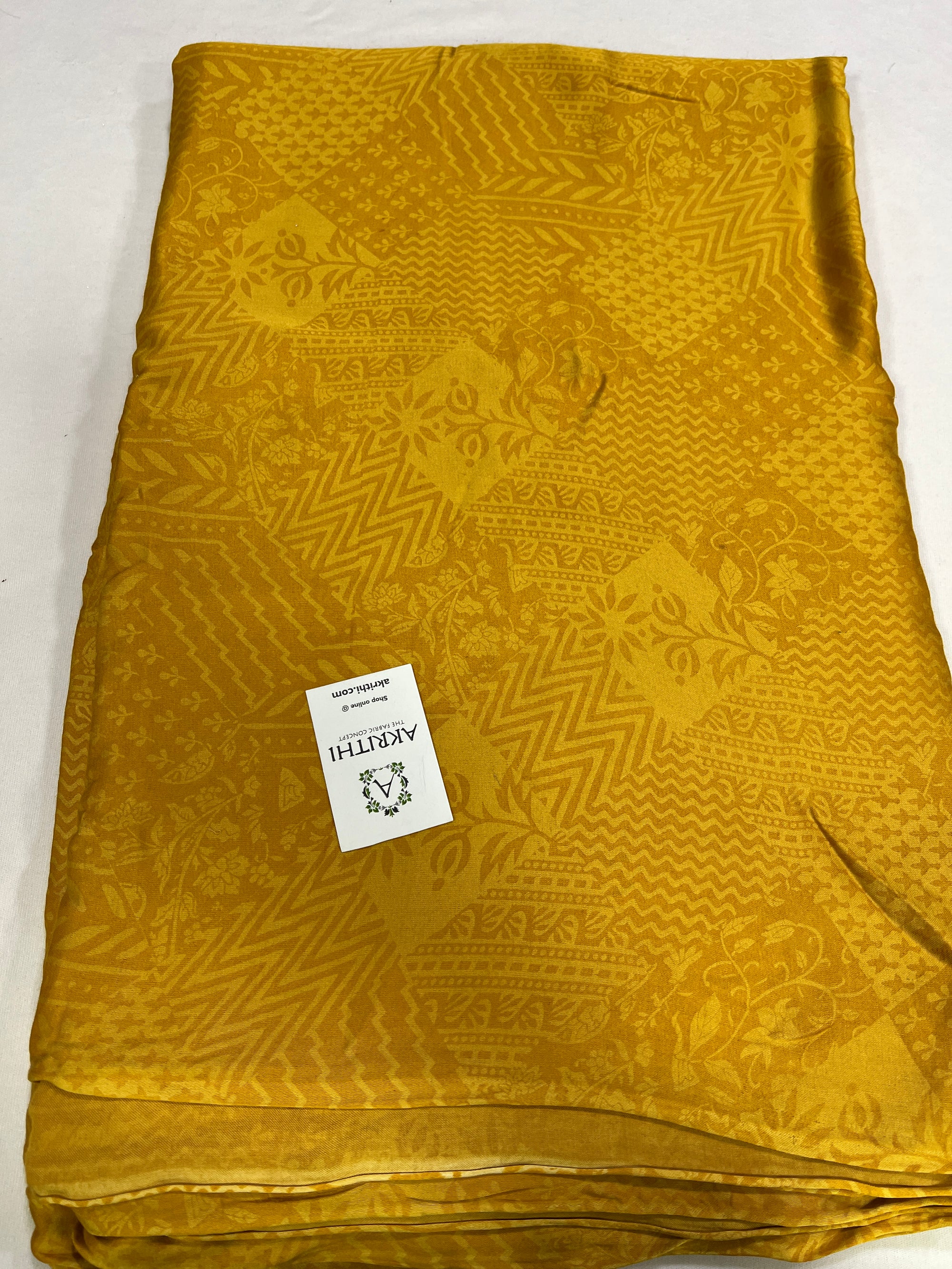 Hand printed modal fabric