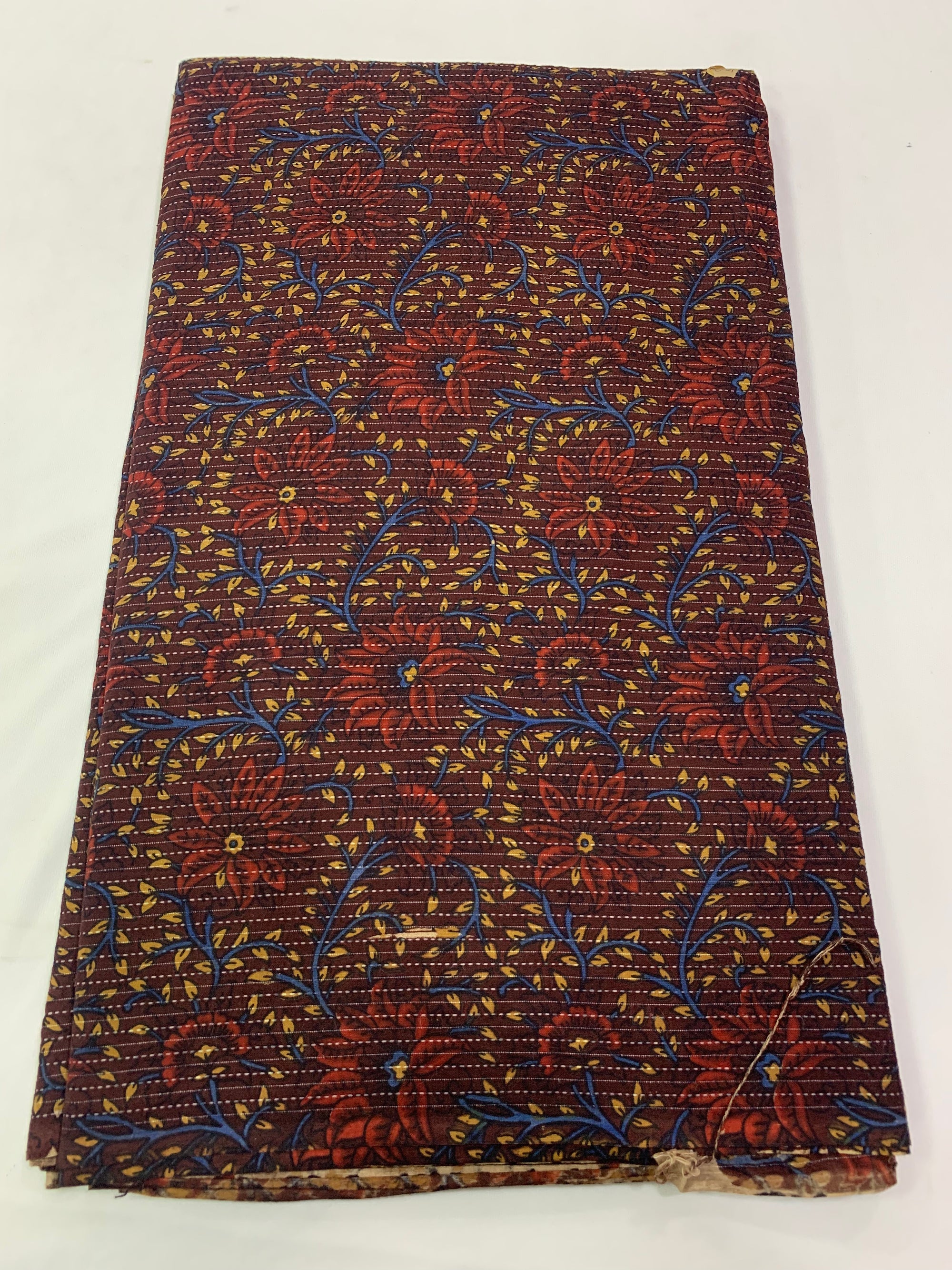Hand block Kalamkari Printed Kantha pure cotton fabric