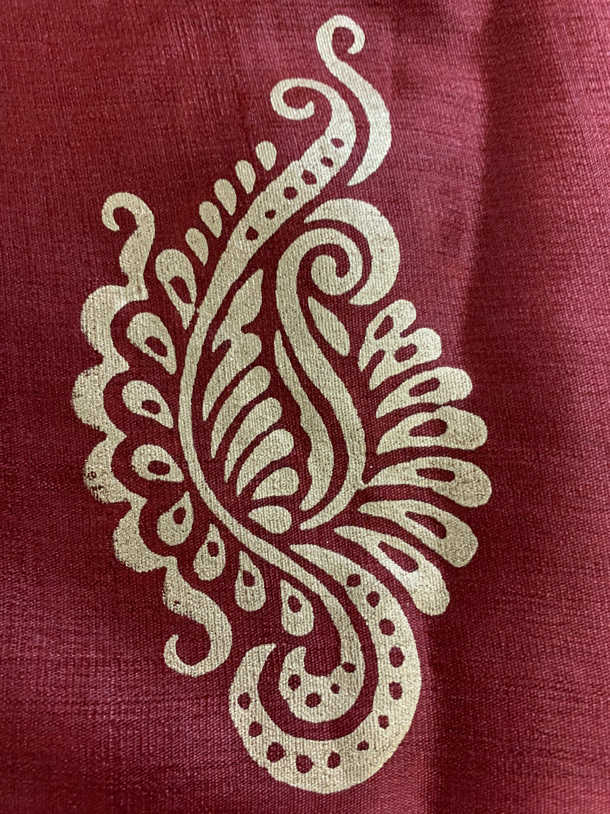 Pure Tussar silk saree with block print