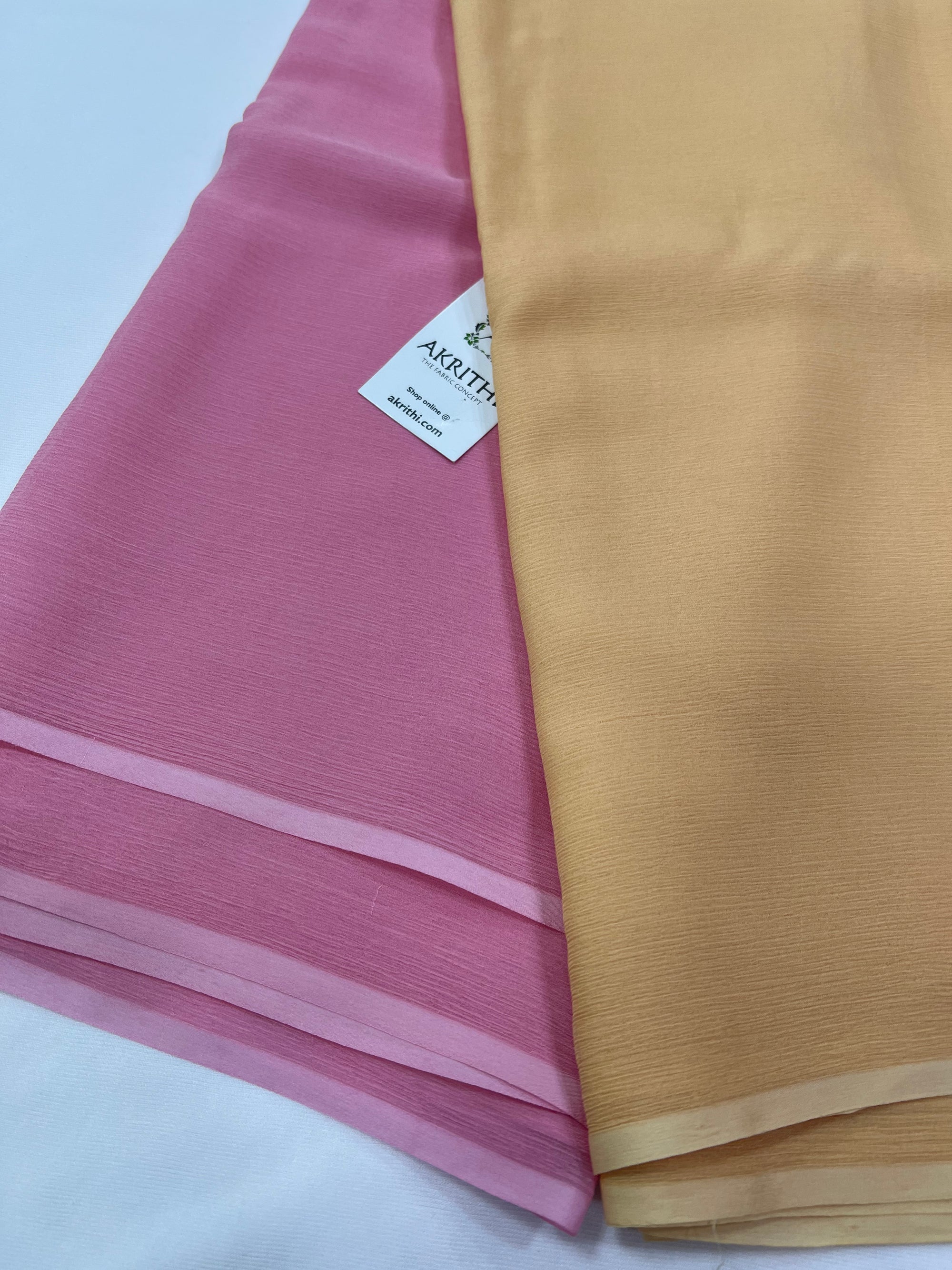 PLATINUM PURE SILK CHIFFON SAREE