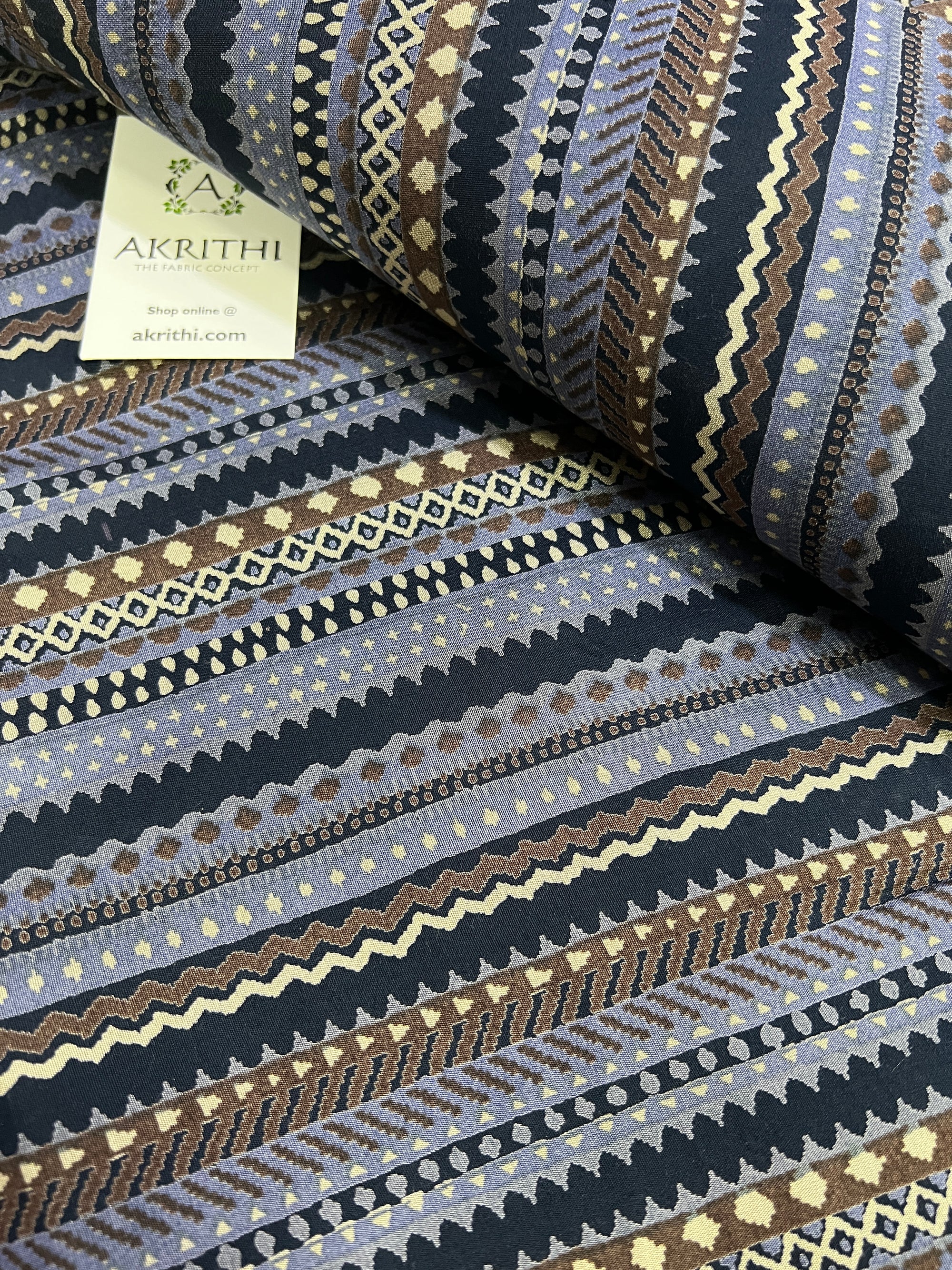 Printed silk fabric