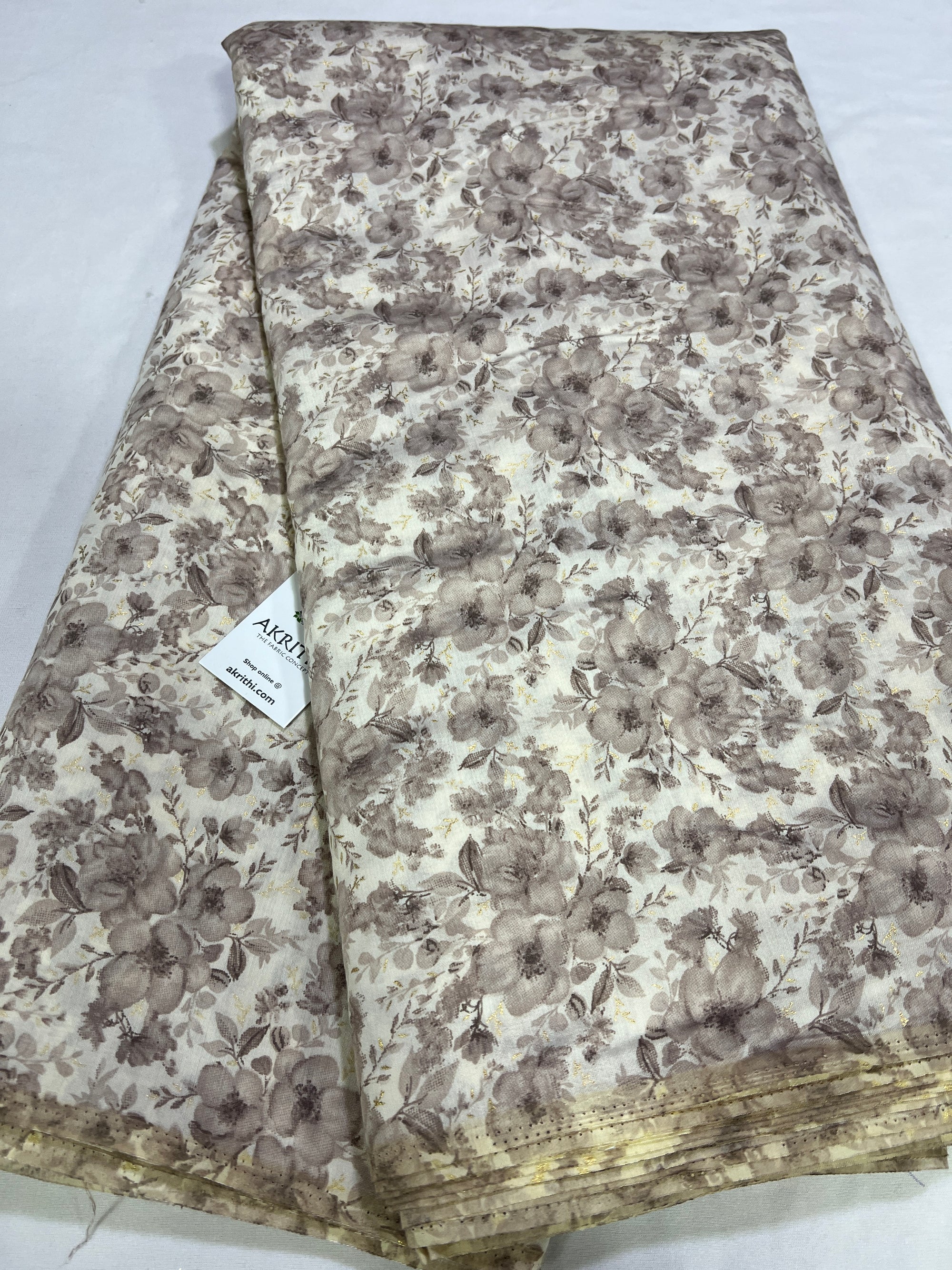 Printed silk fabric