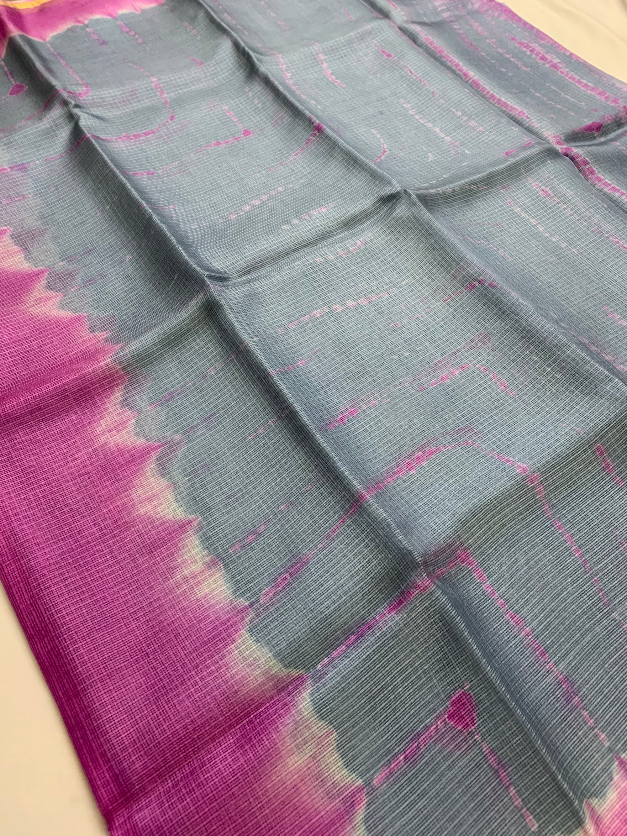 Tie and dye pure kota silk saree