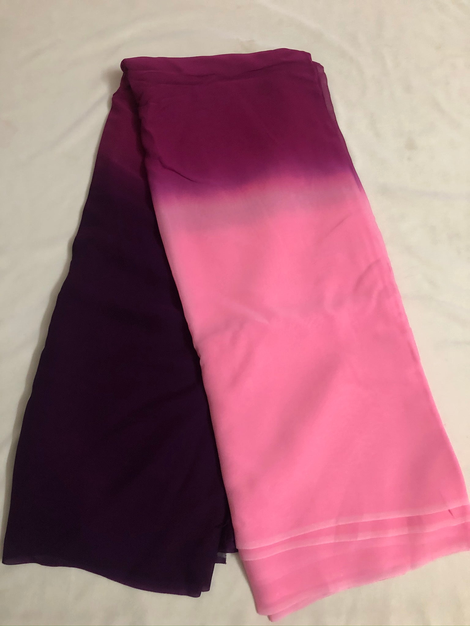 Triple shaded georgette fabric