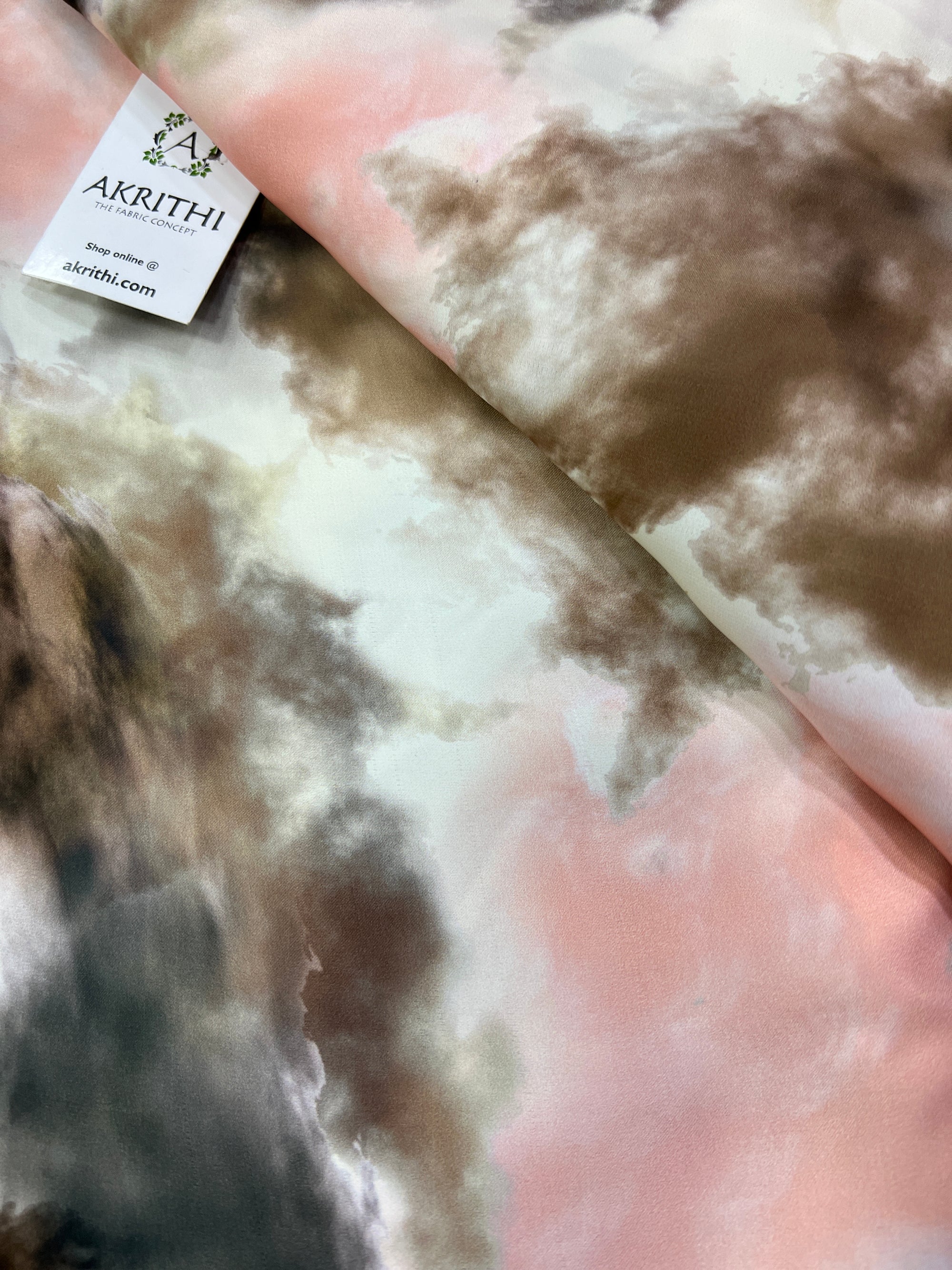 Digital printed modal satin fabric