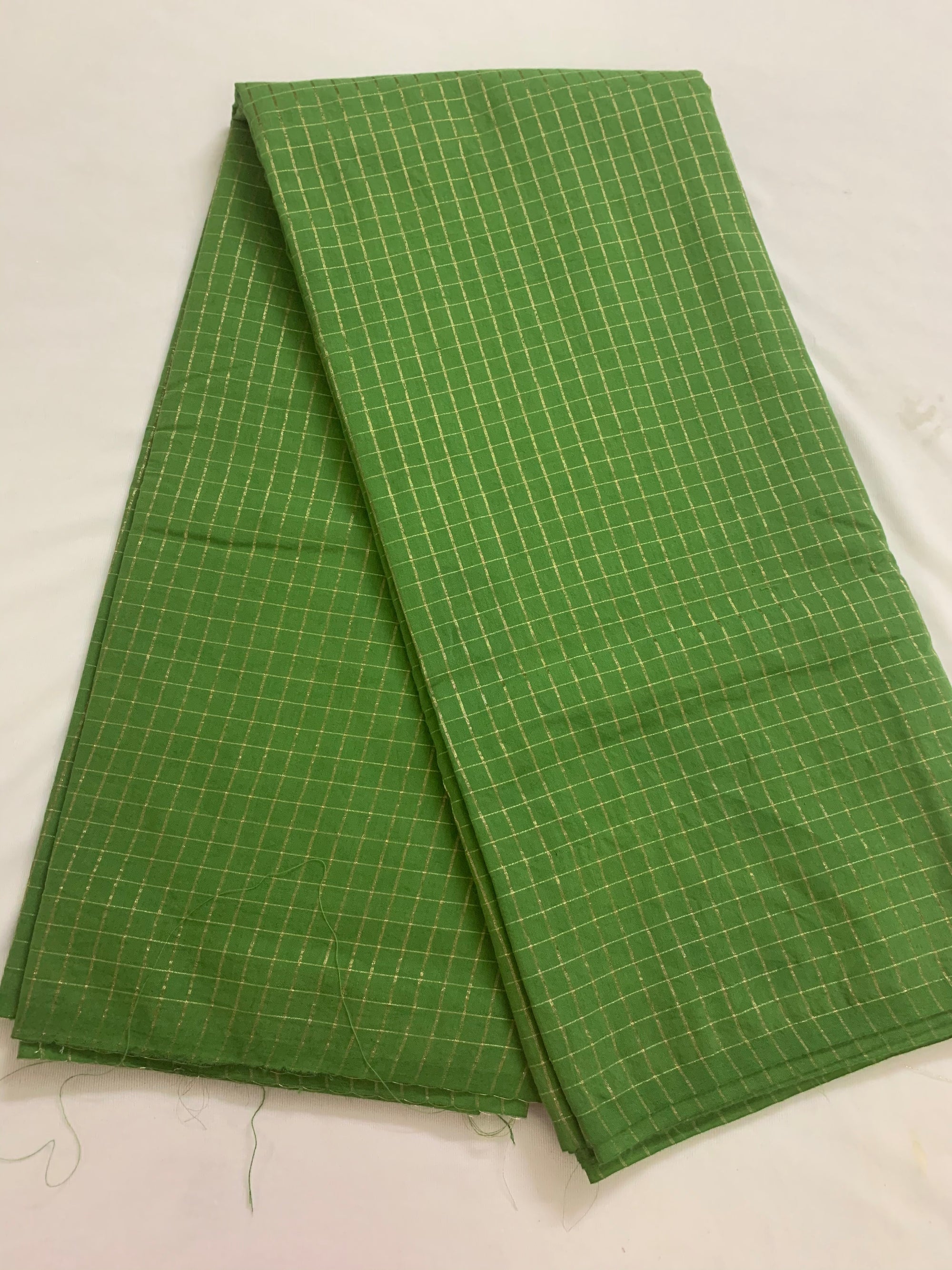 Silk cotton zari checks saree