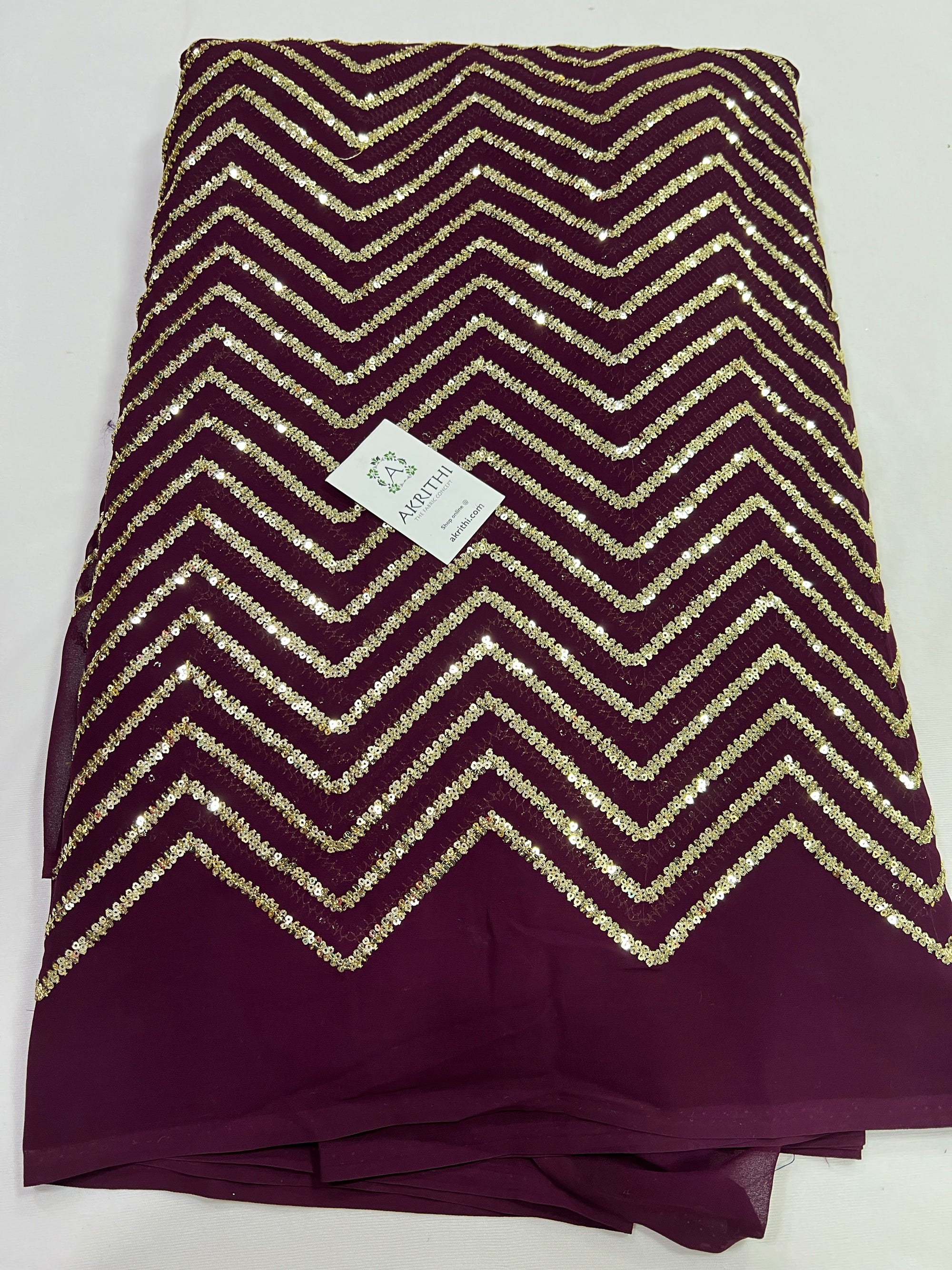 Embroidery on georgette fabric