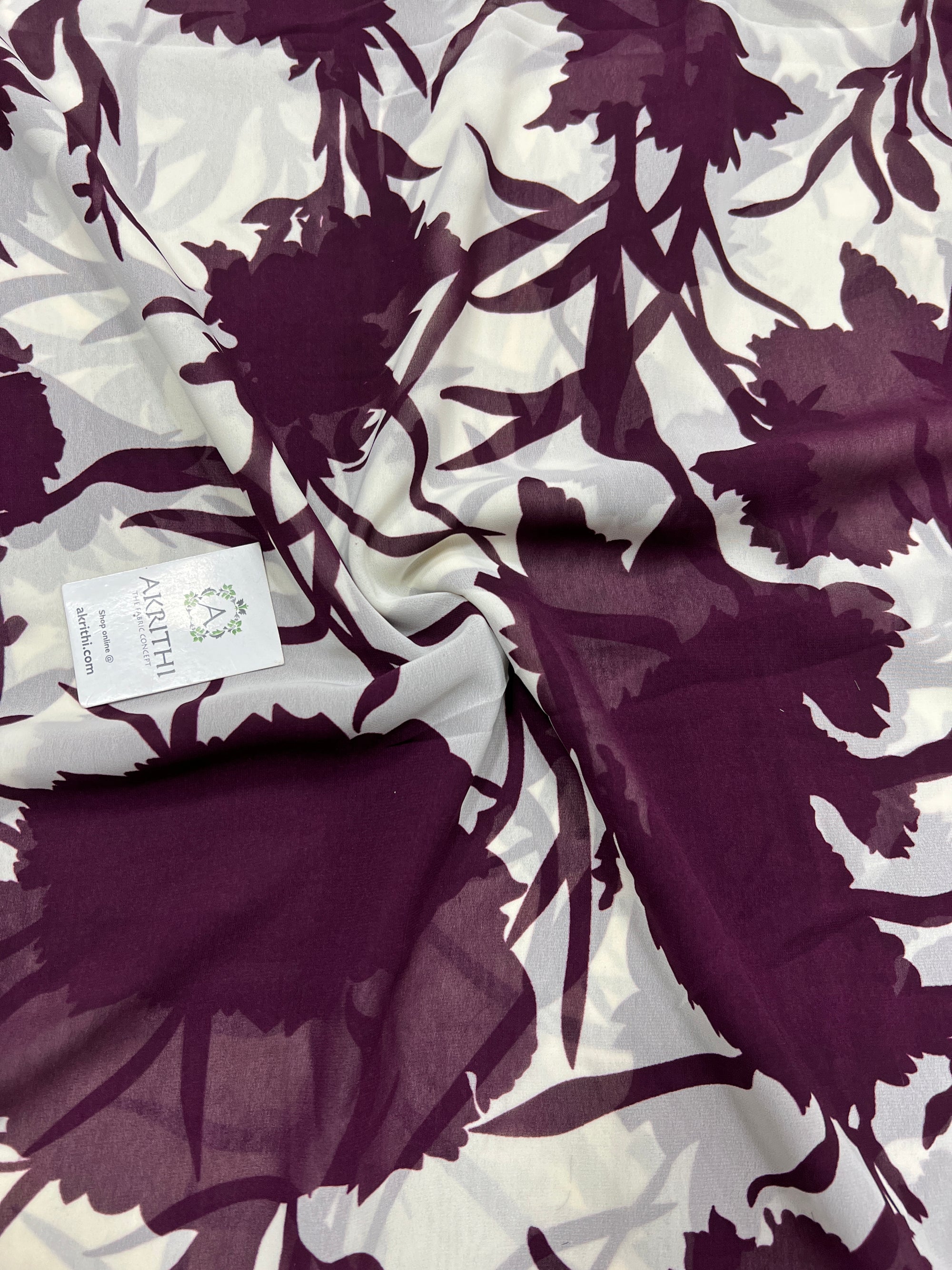 Floral printed georgette fabric