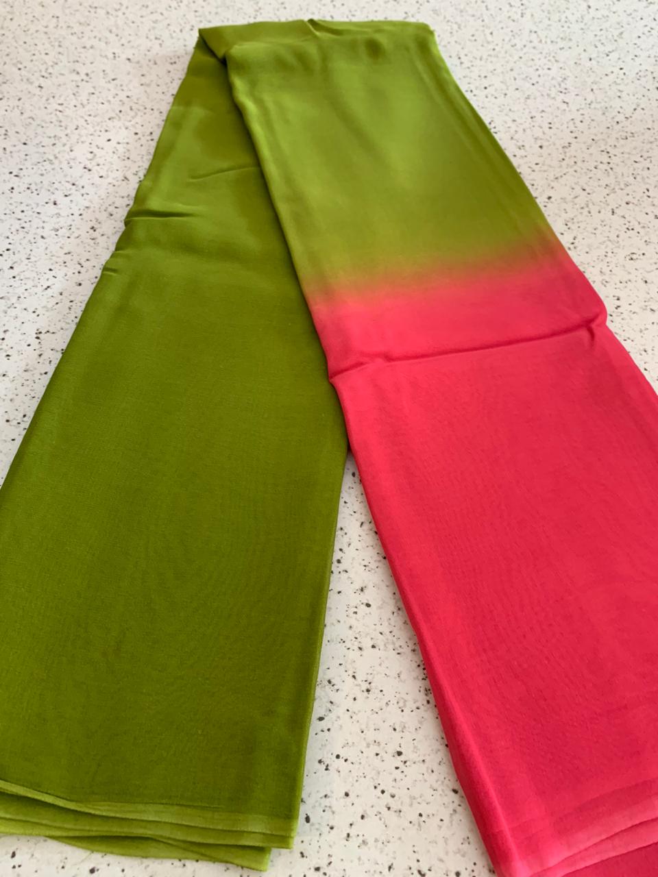Shaded georgette saree