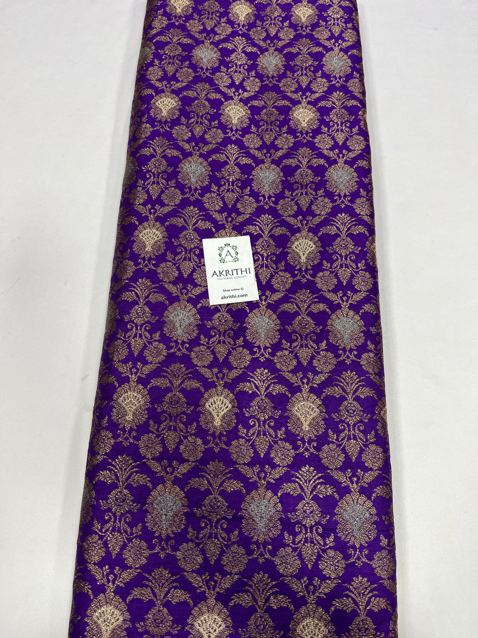 Pure silk Handloom Banarasi brocade fabric