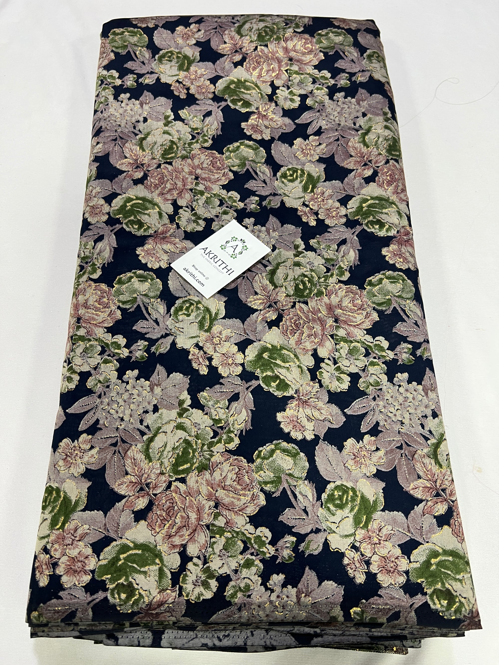 Digital printed silk fabric