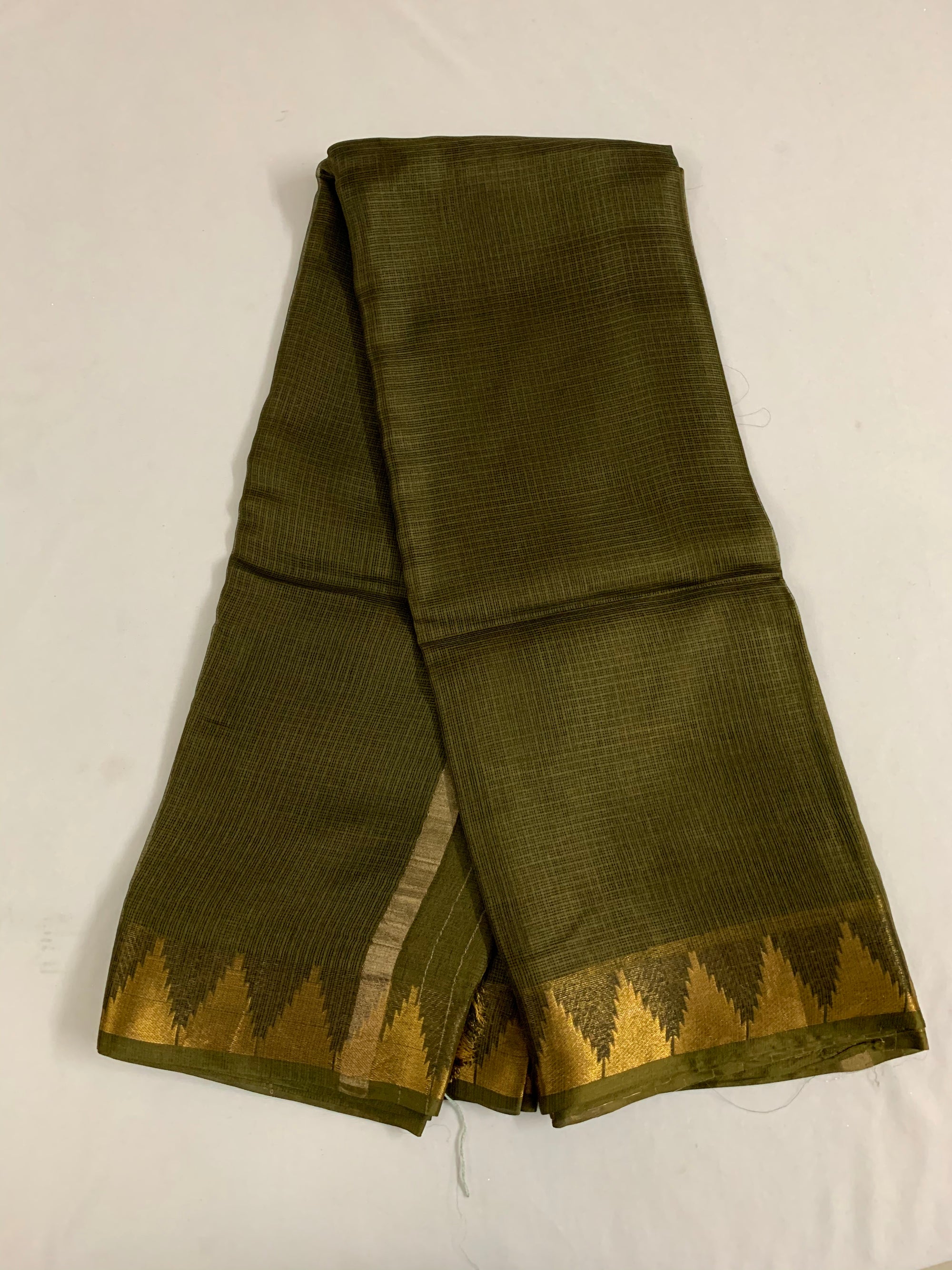Pure kota silk saree with temple border
