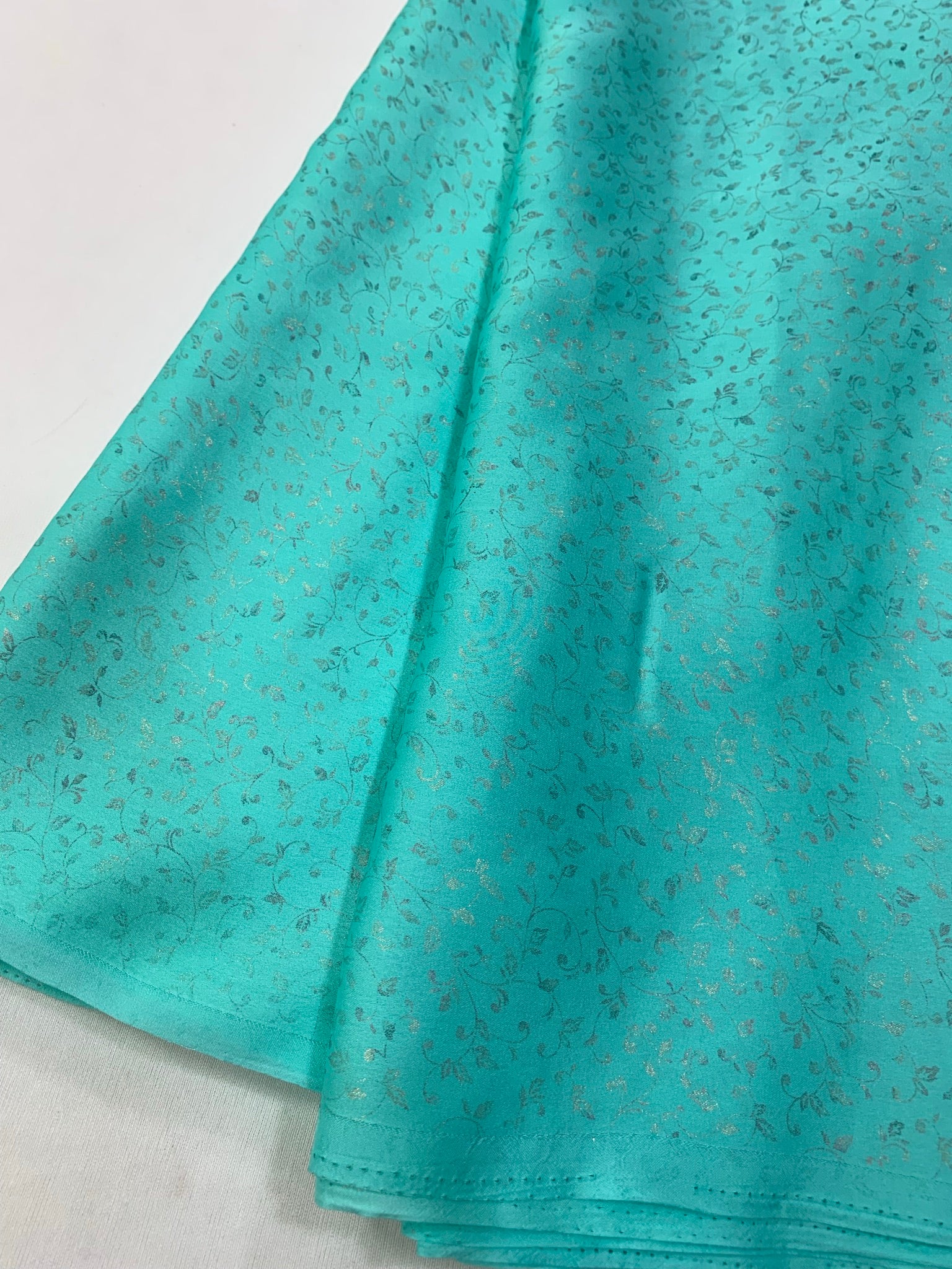 Foil Printed semi silk fabric