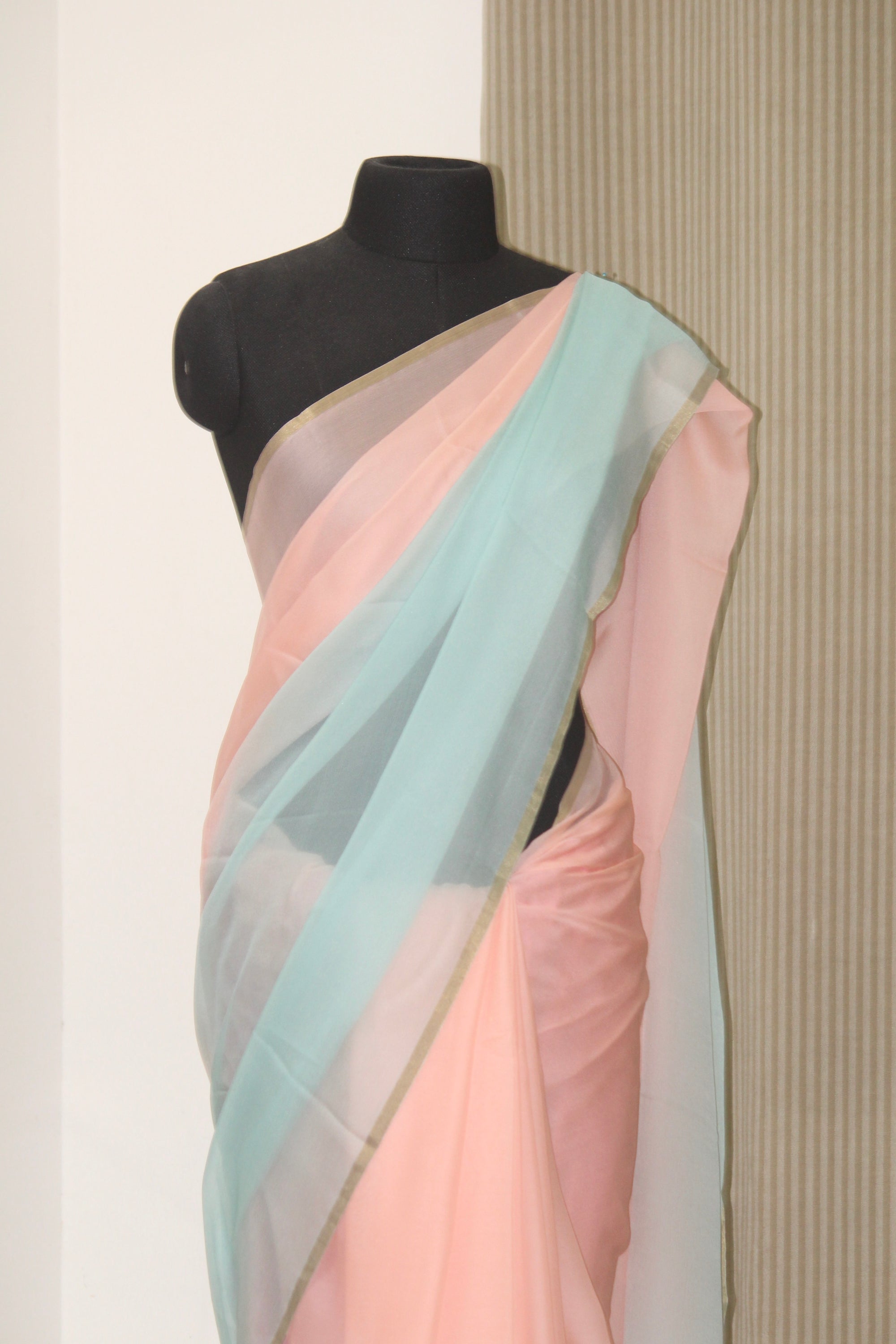 Pure silk chiffon saree