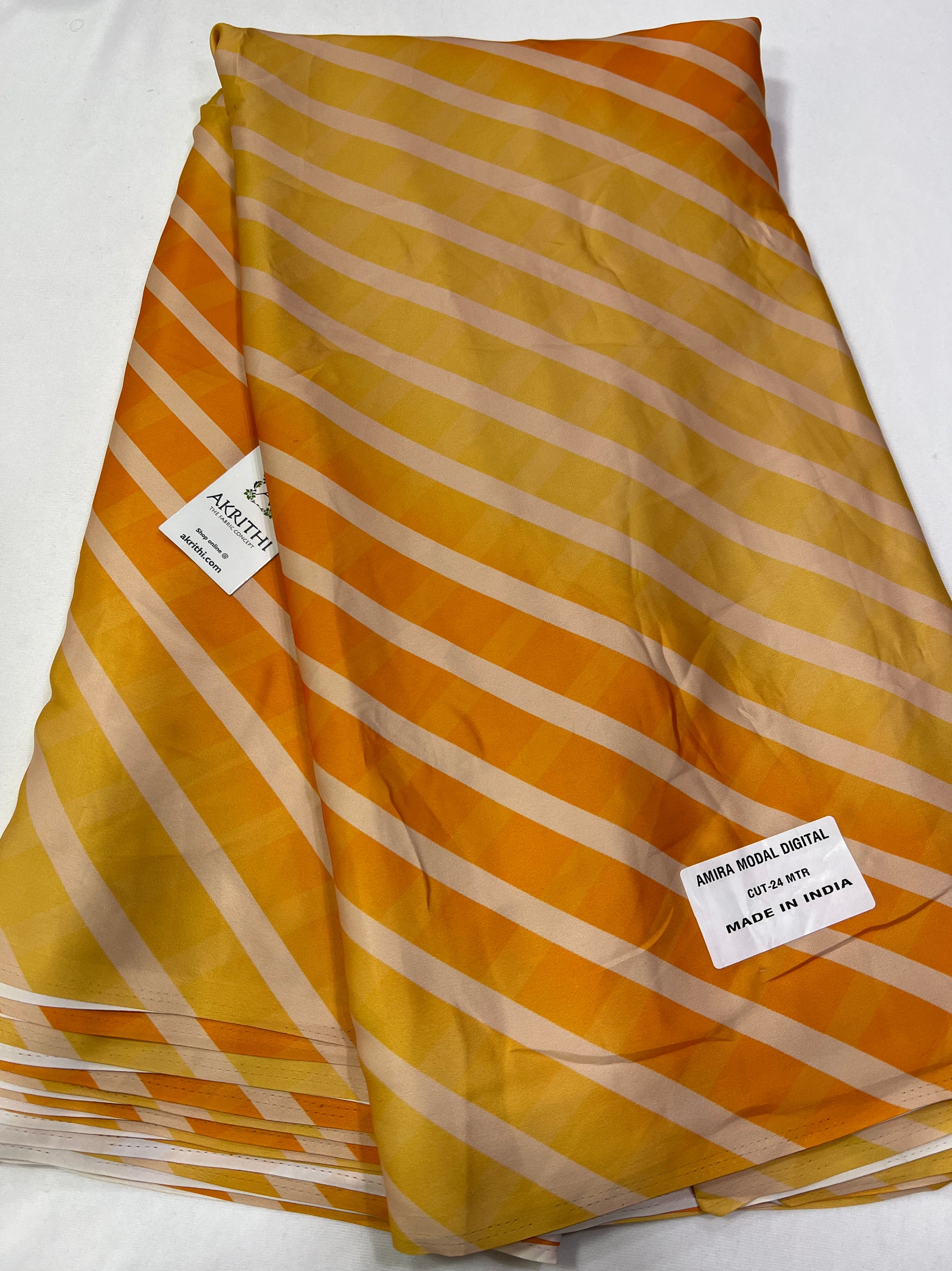 Digital printed modal satin fabric