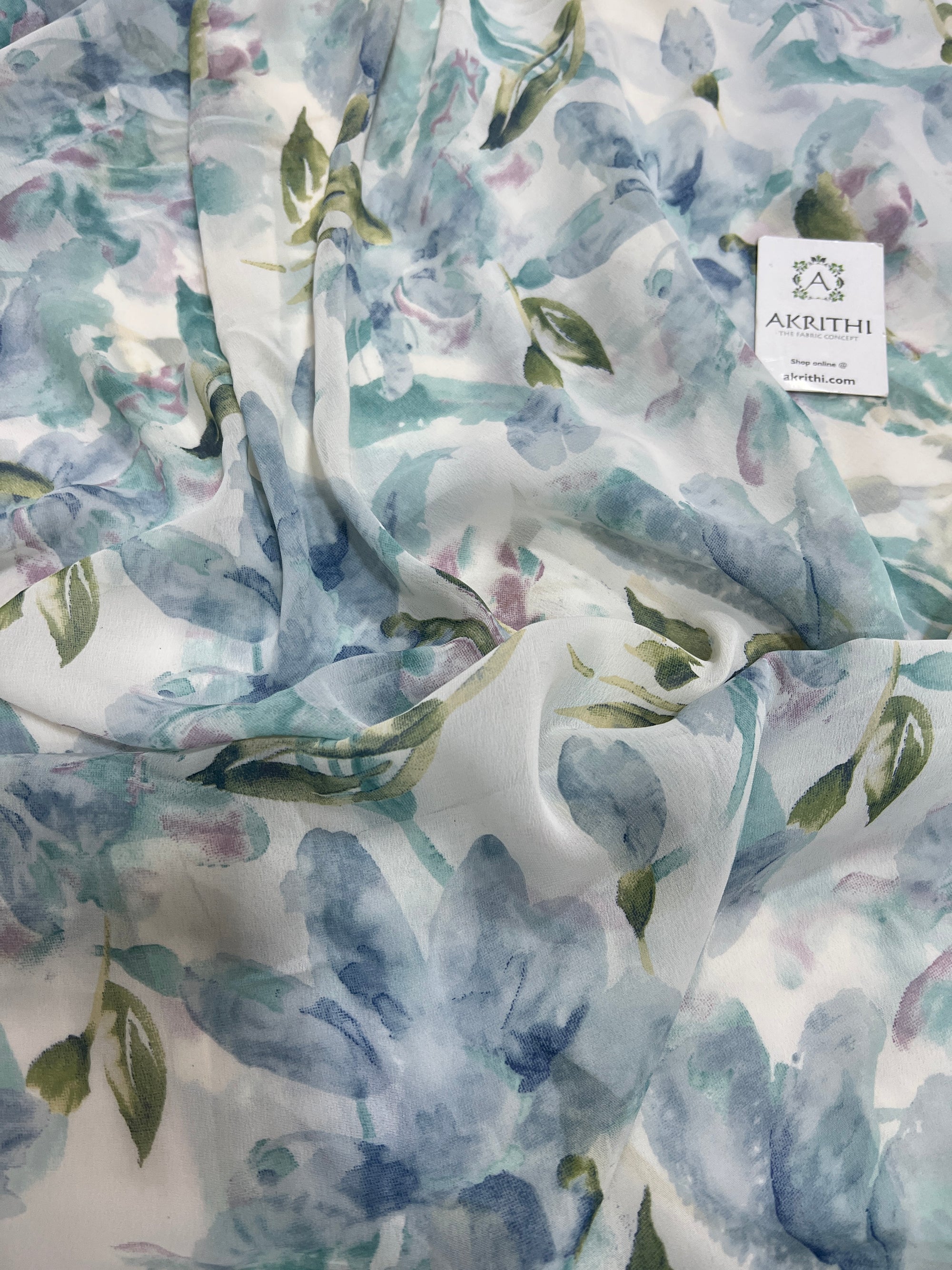 Digital floral printed georgette fabric