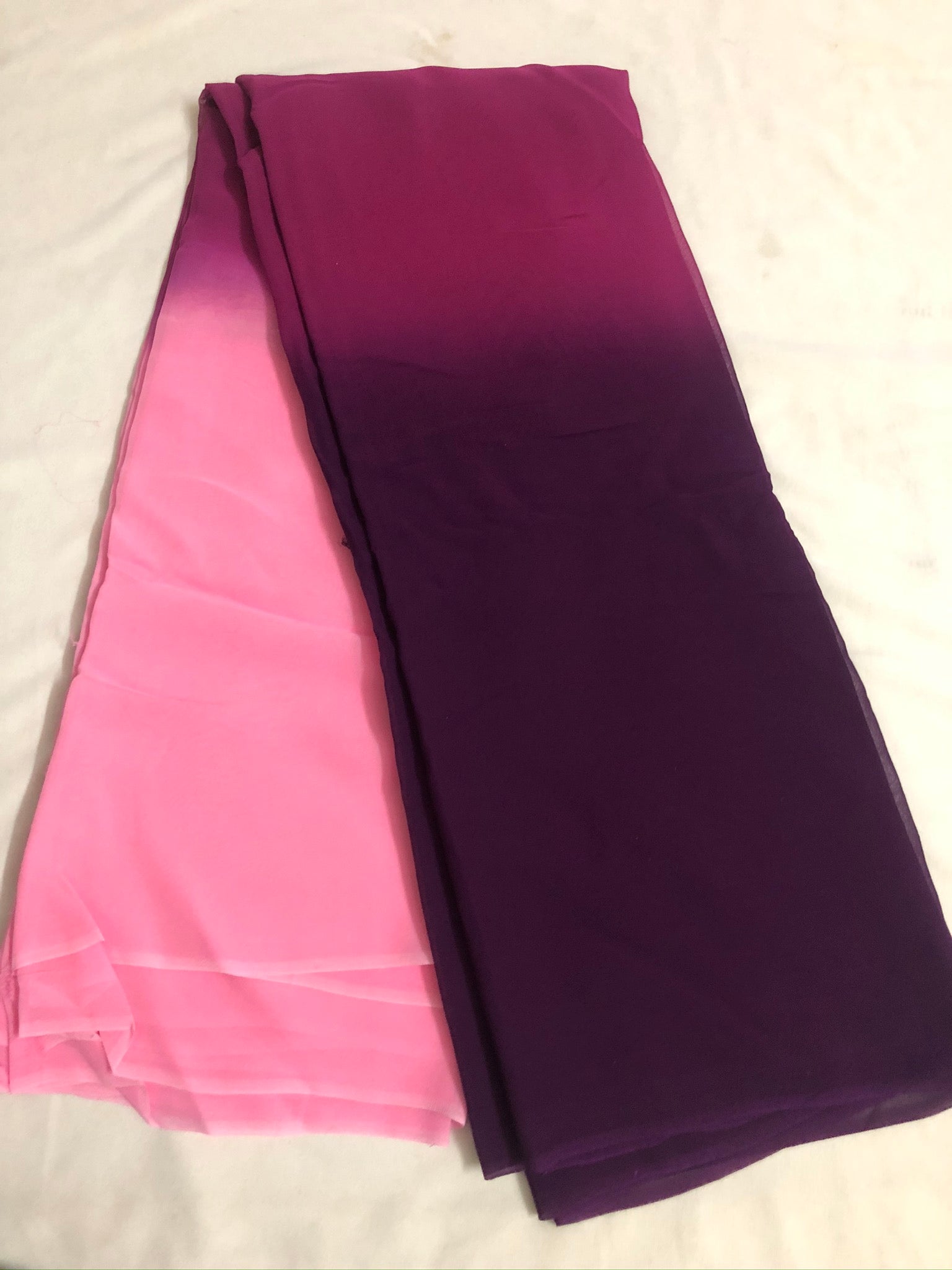 Triple shaded georgette fabric