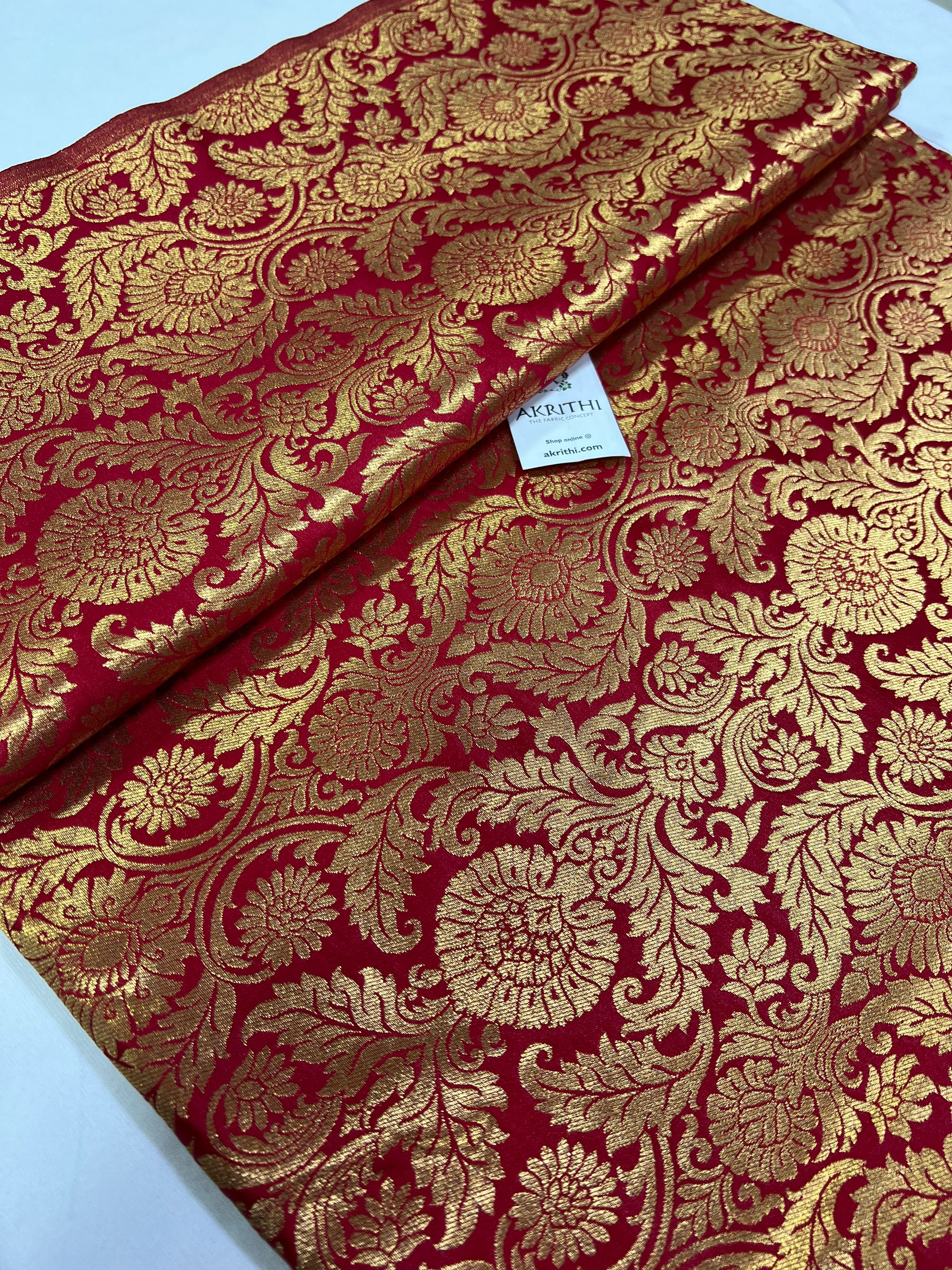 Handloom Banarasi brocade fabric