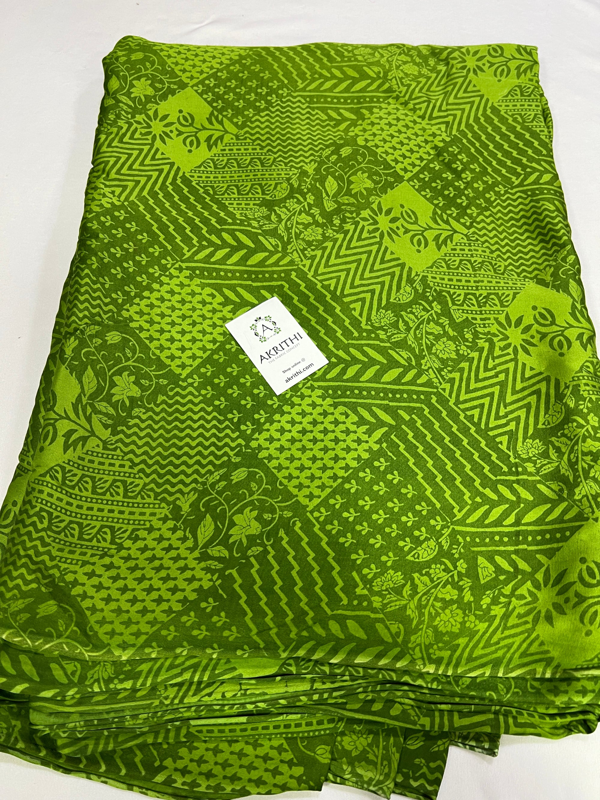 Hand printed modal fabric