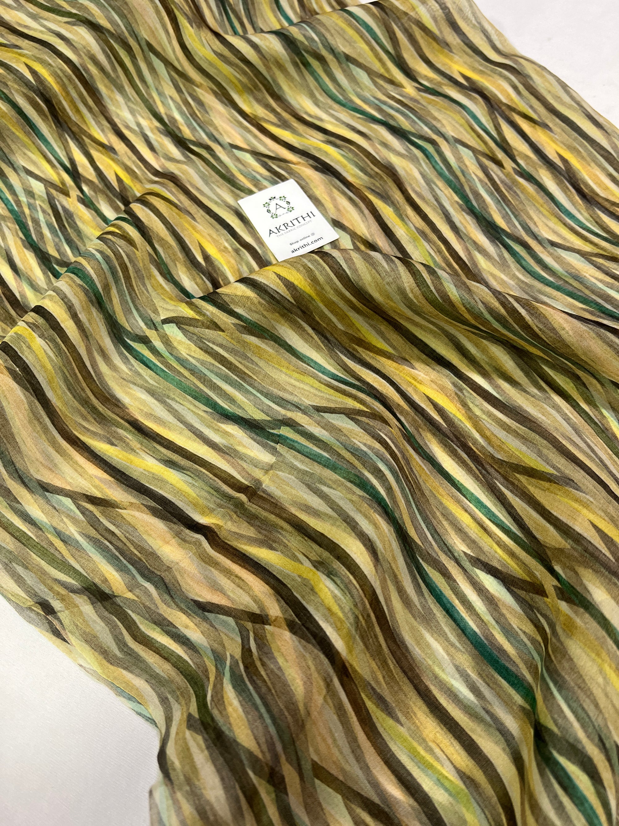 Printed pure organza fabric
