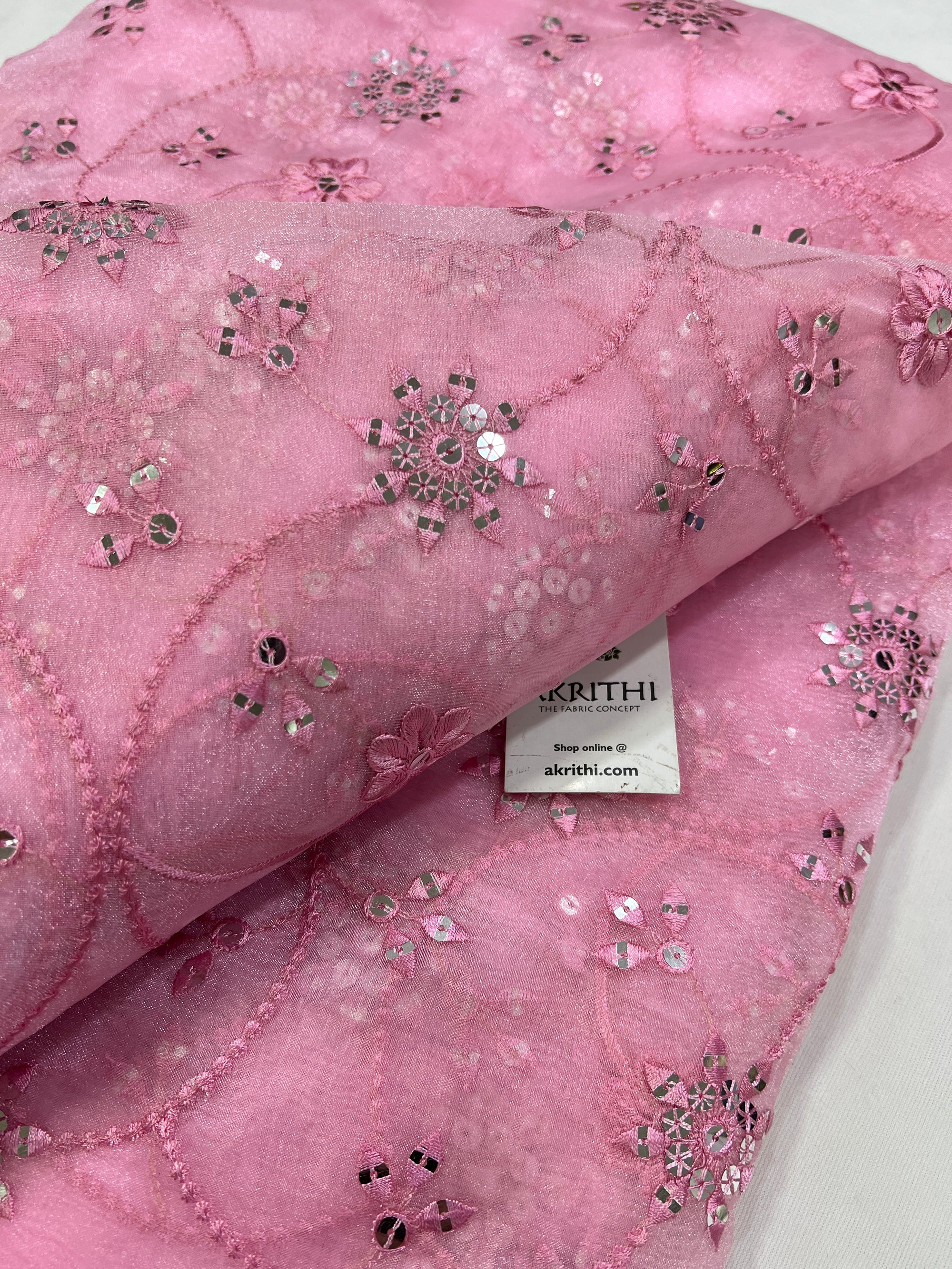 Embroidery on Organza fabric