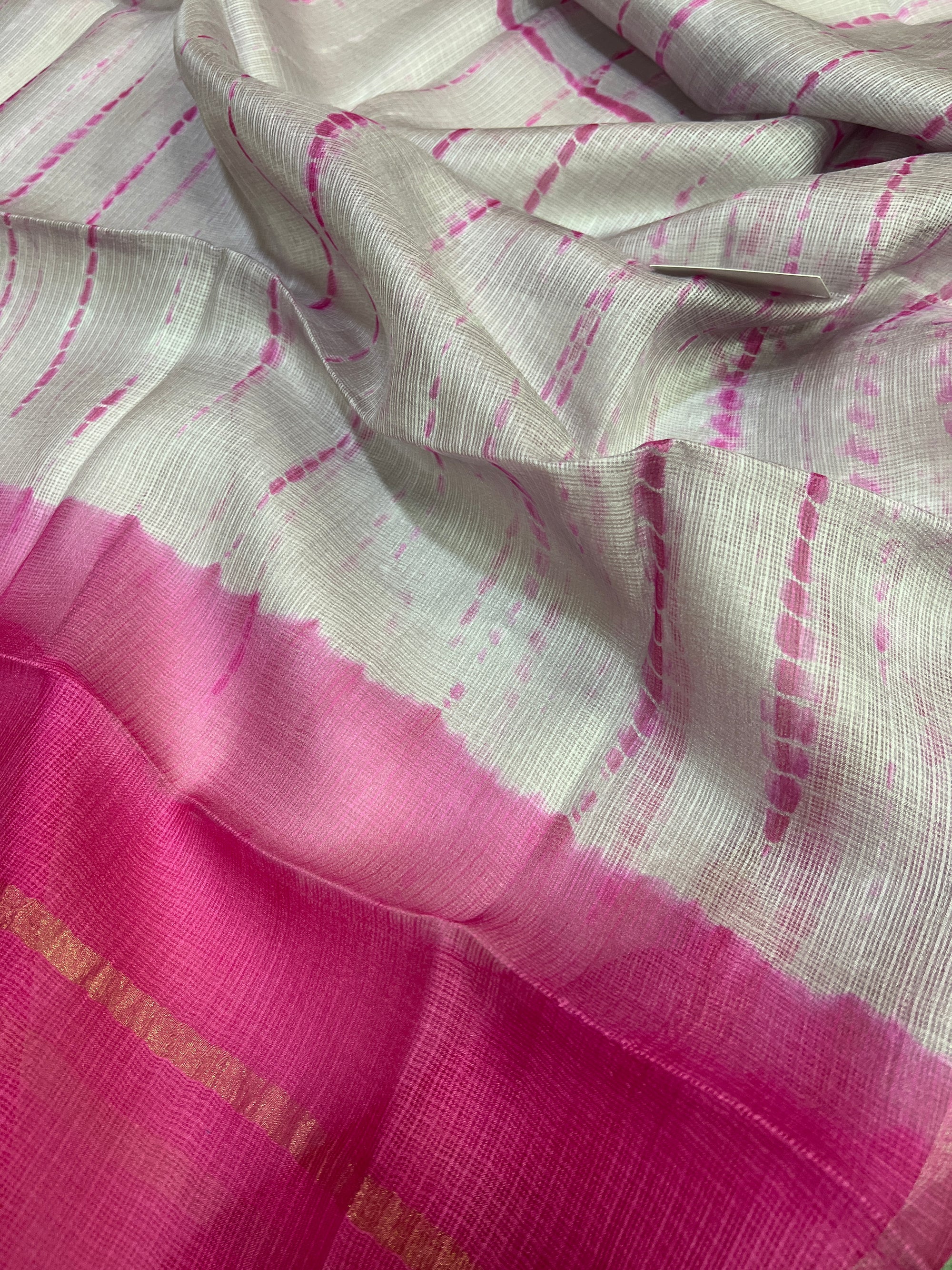 Tie and dye pure kota silk saree