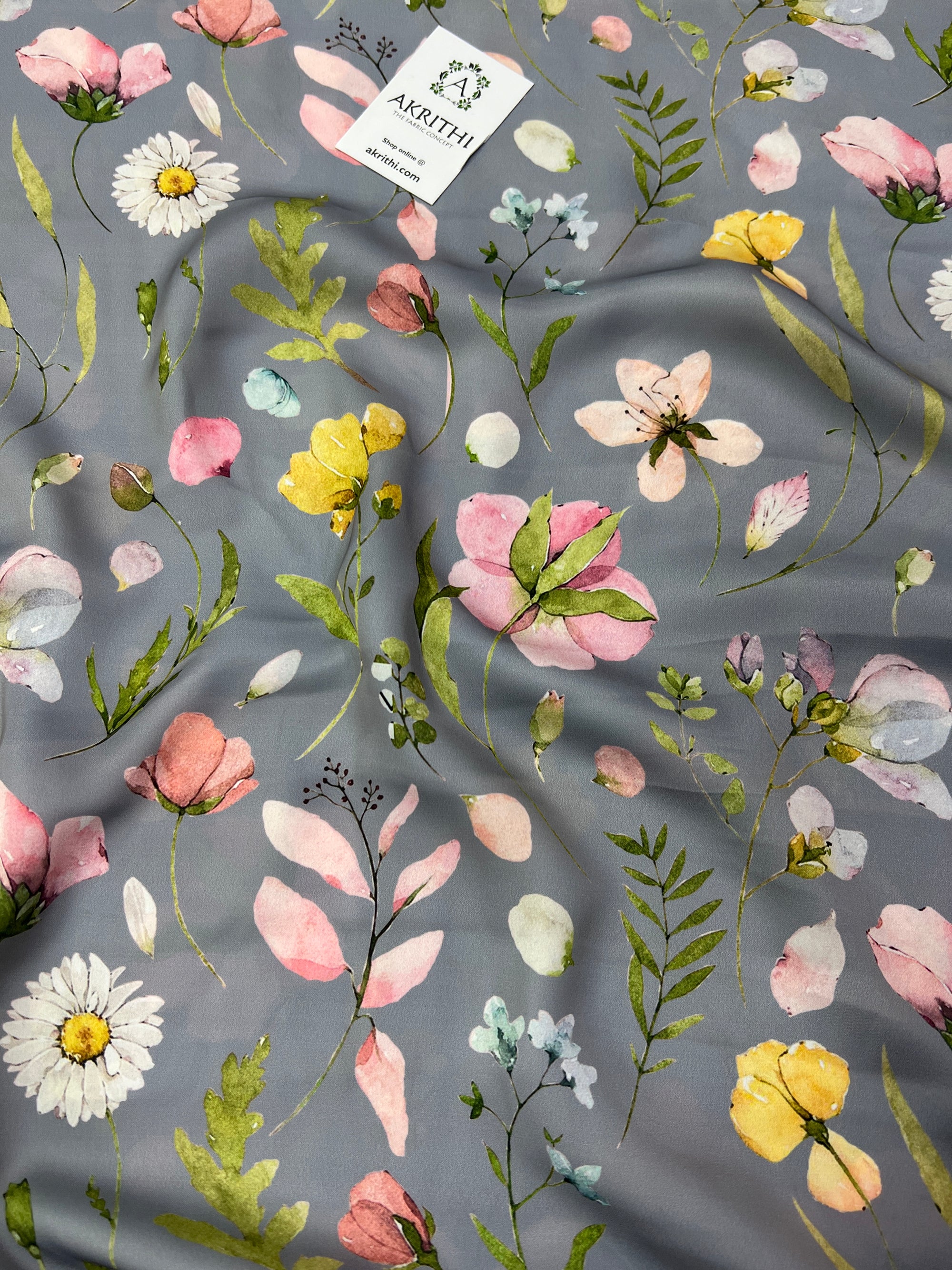 Digital printed modal satin fabric