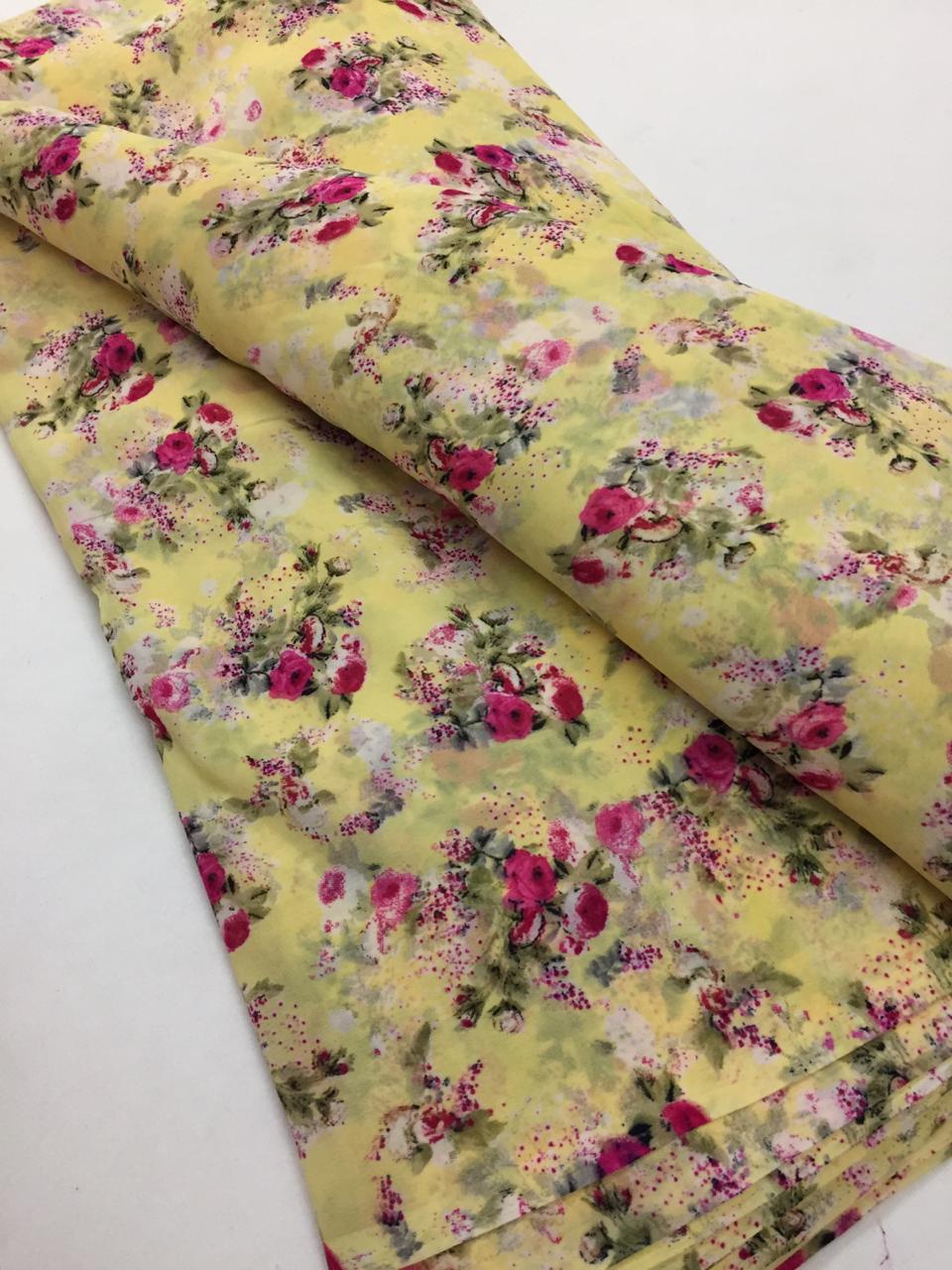 Printed georgette fabric