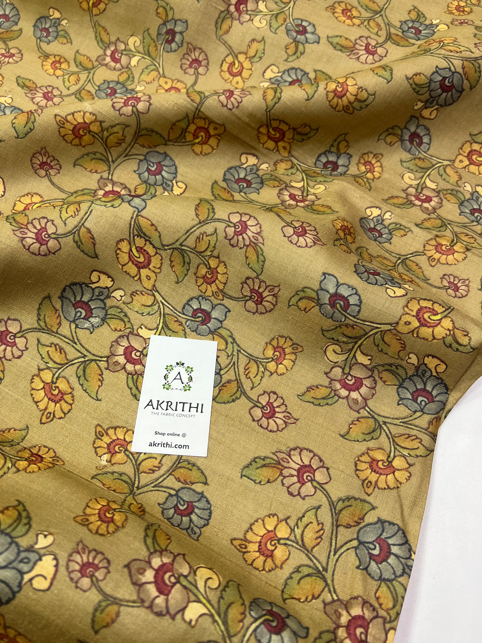 Digital Printed handloom pure tussar silk fabric