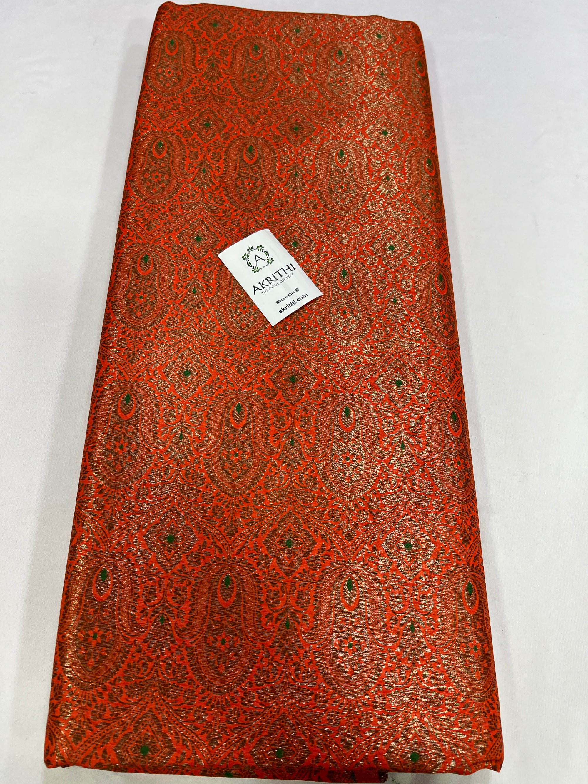 Handloom Banarasi brocade fabric antique zari