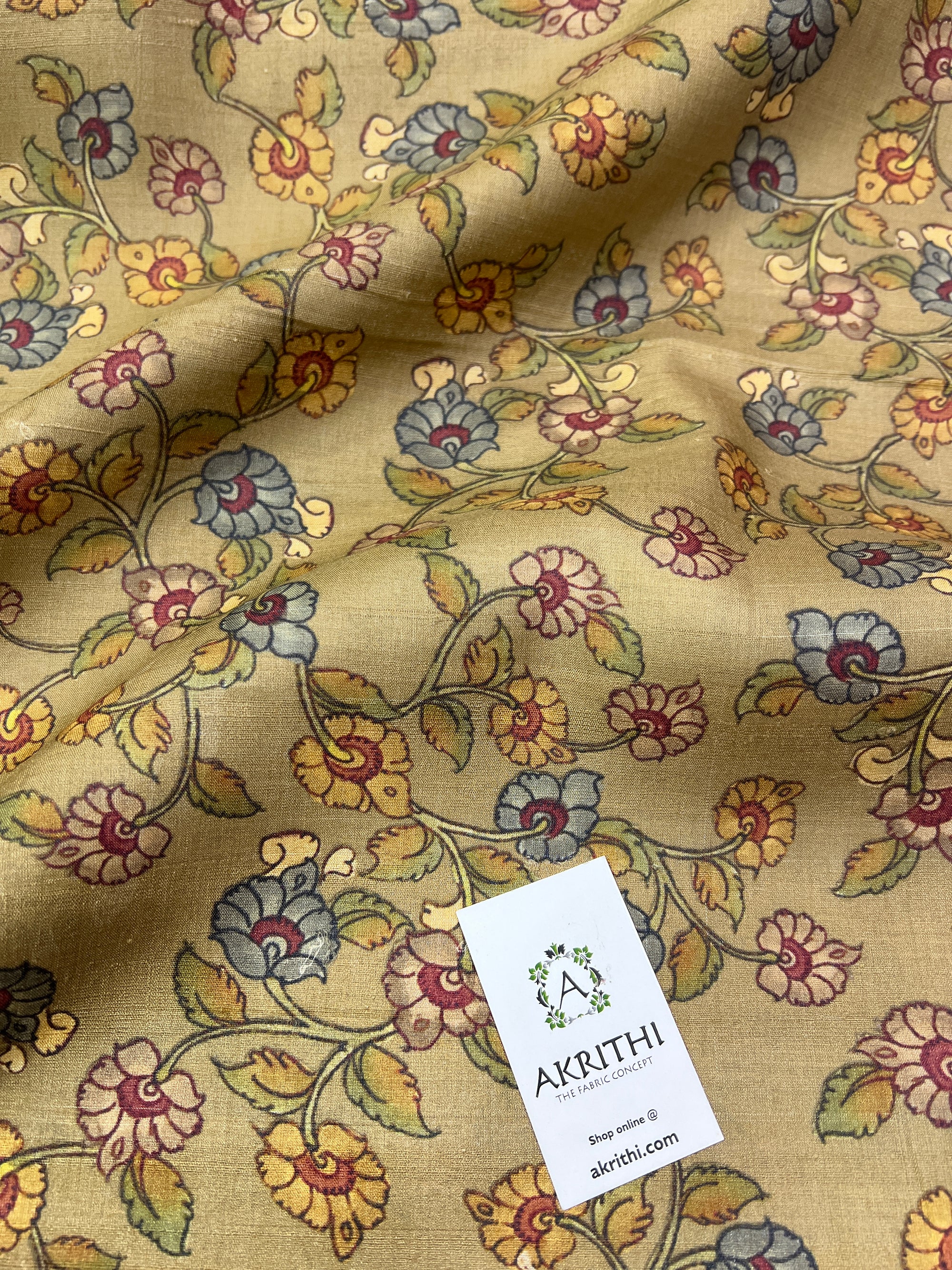 Digital Printed handloom pure tussar silk fabric