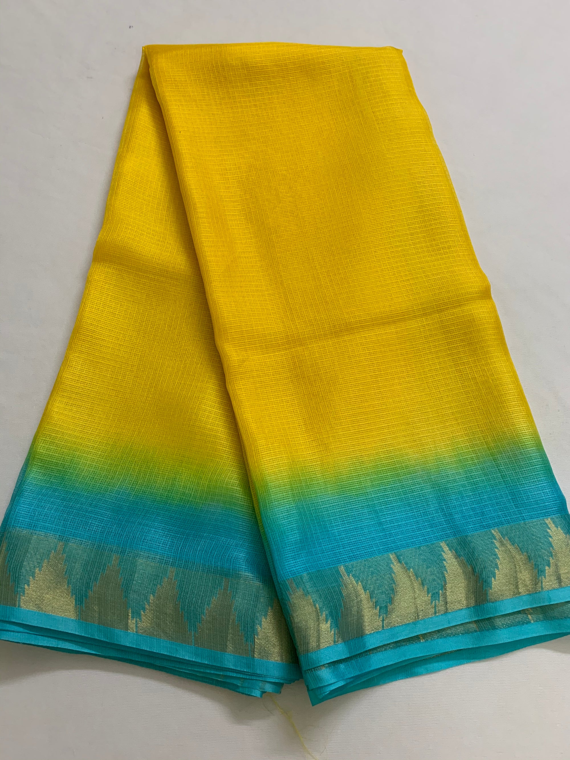 Pure kota silk saree with temple border