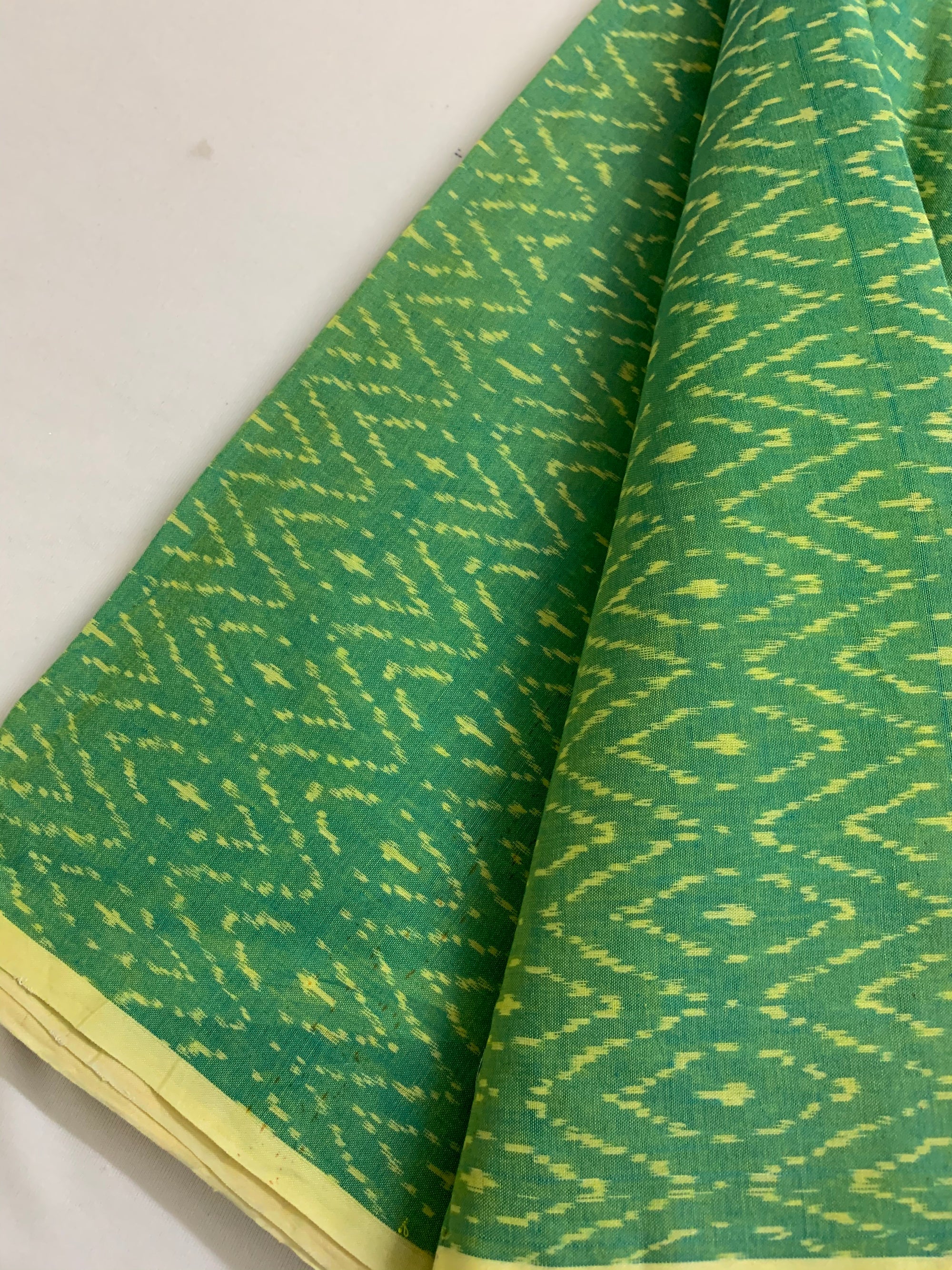 Ikat mercerised cotton fabric