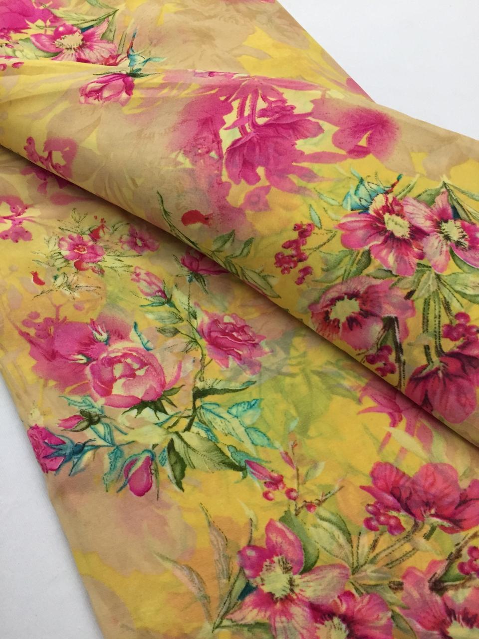 Printed georgette fabric