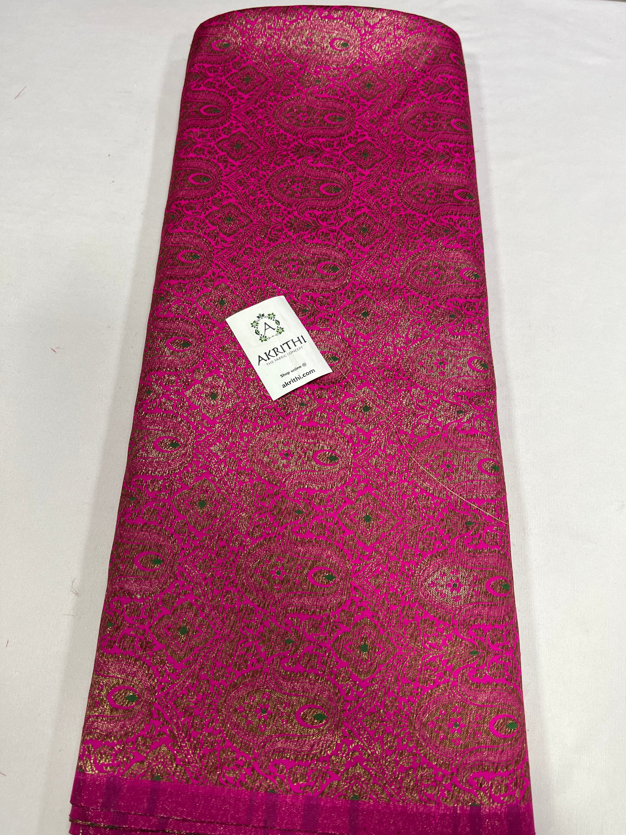 Handloom Banarasi brocade fabric antique zari