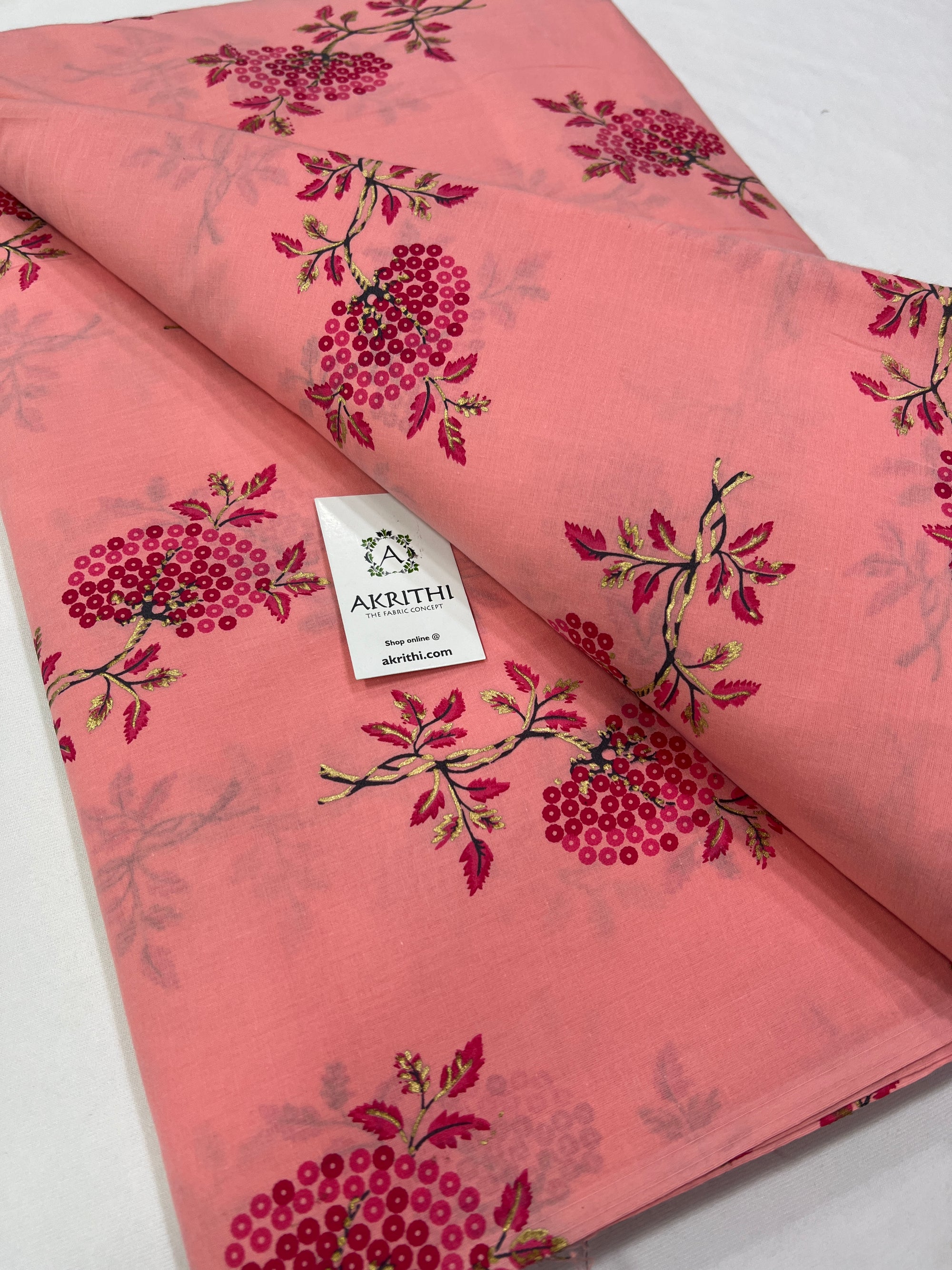 Printed pure cotton fabric